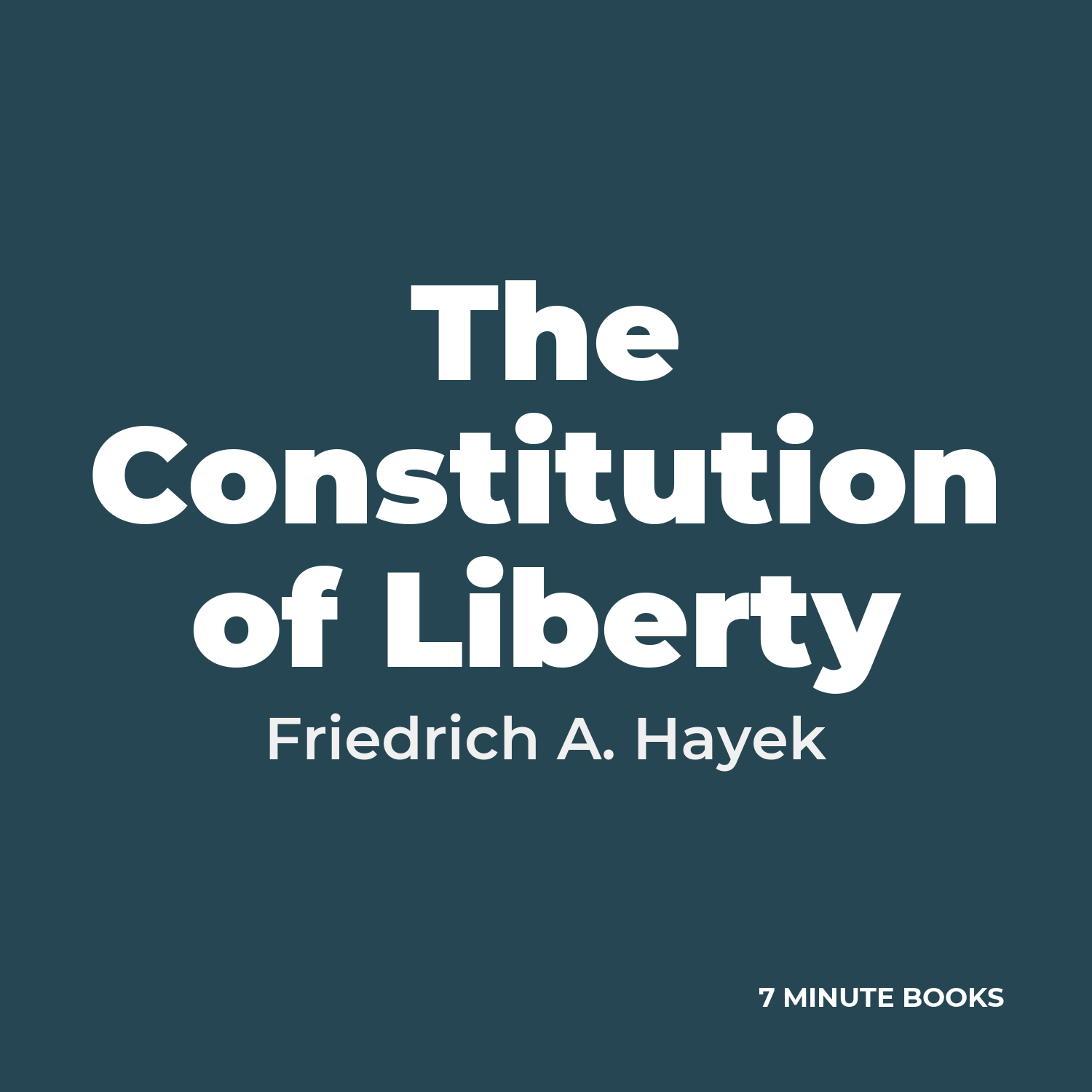 The Constitution of Liberty cover