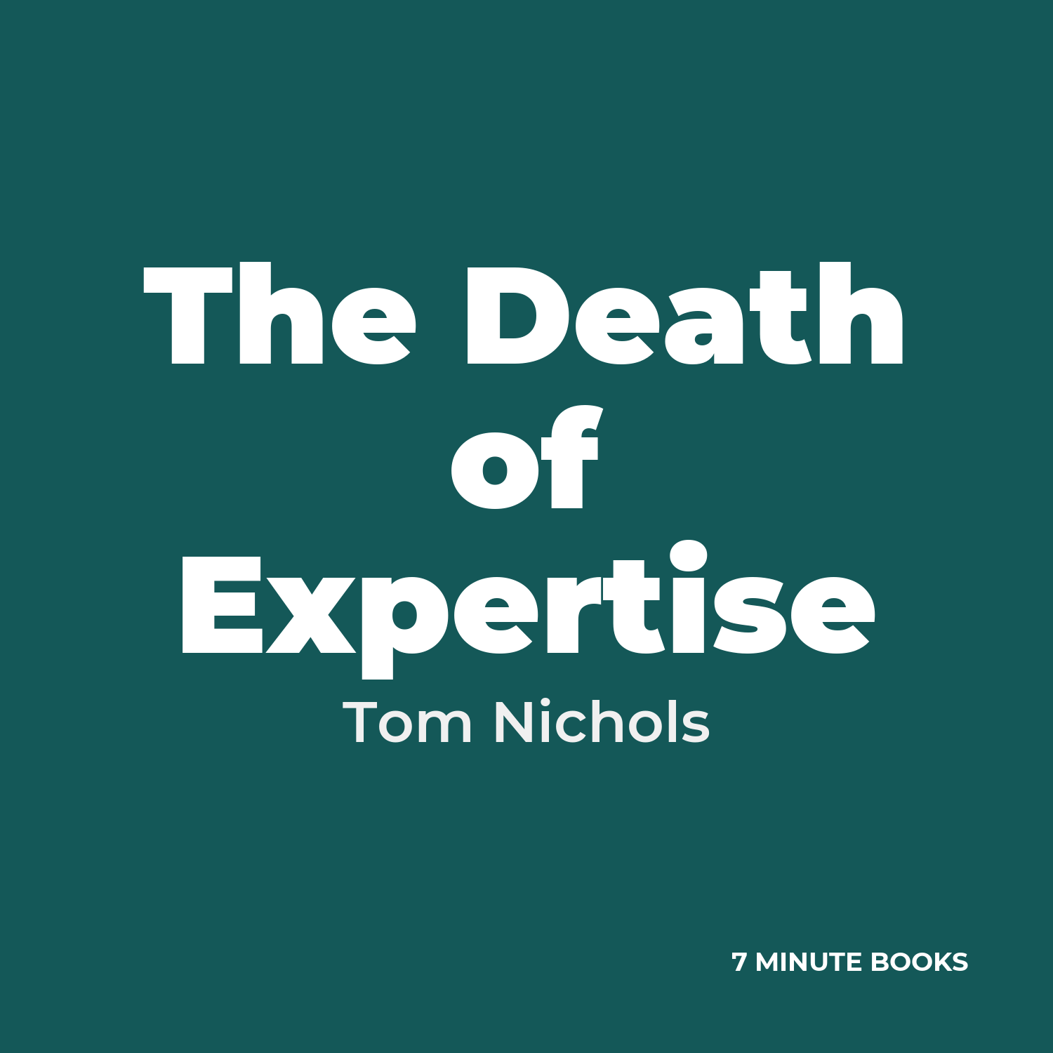 The Death of Expertise cover