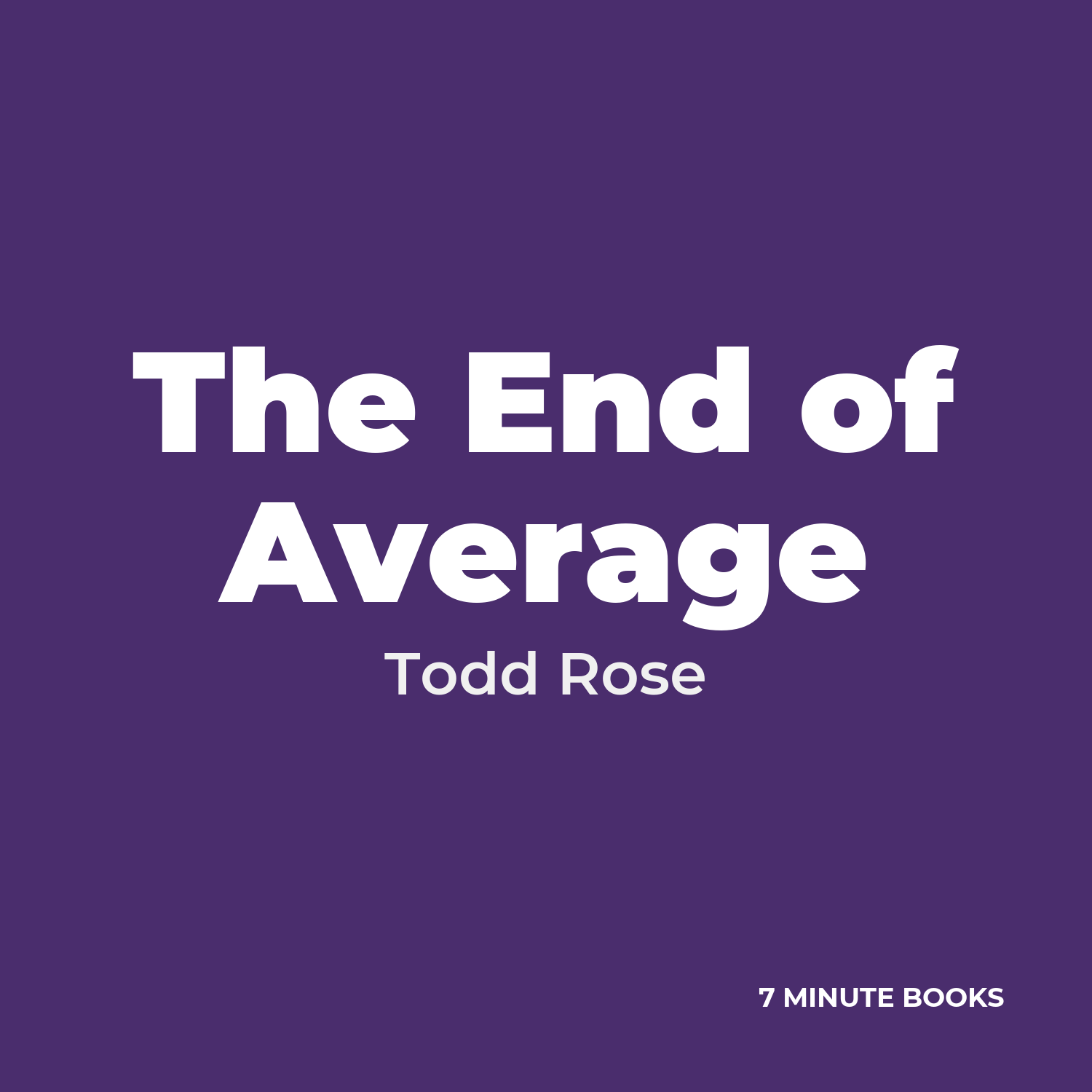 The End of Average cover