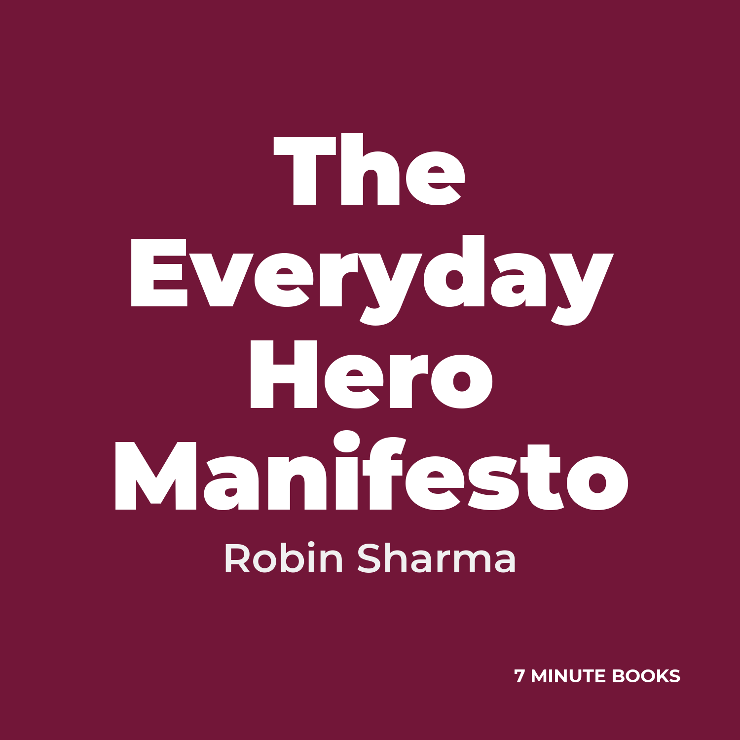 The Everyday Hero Manifesto cover
