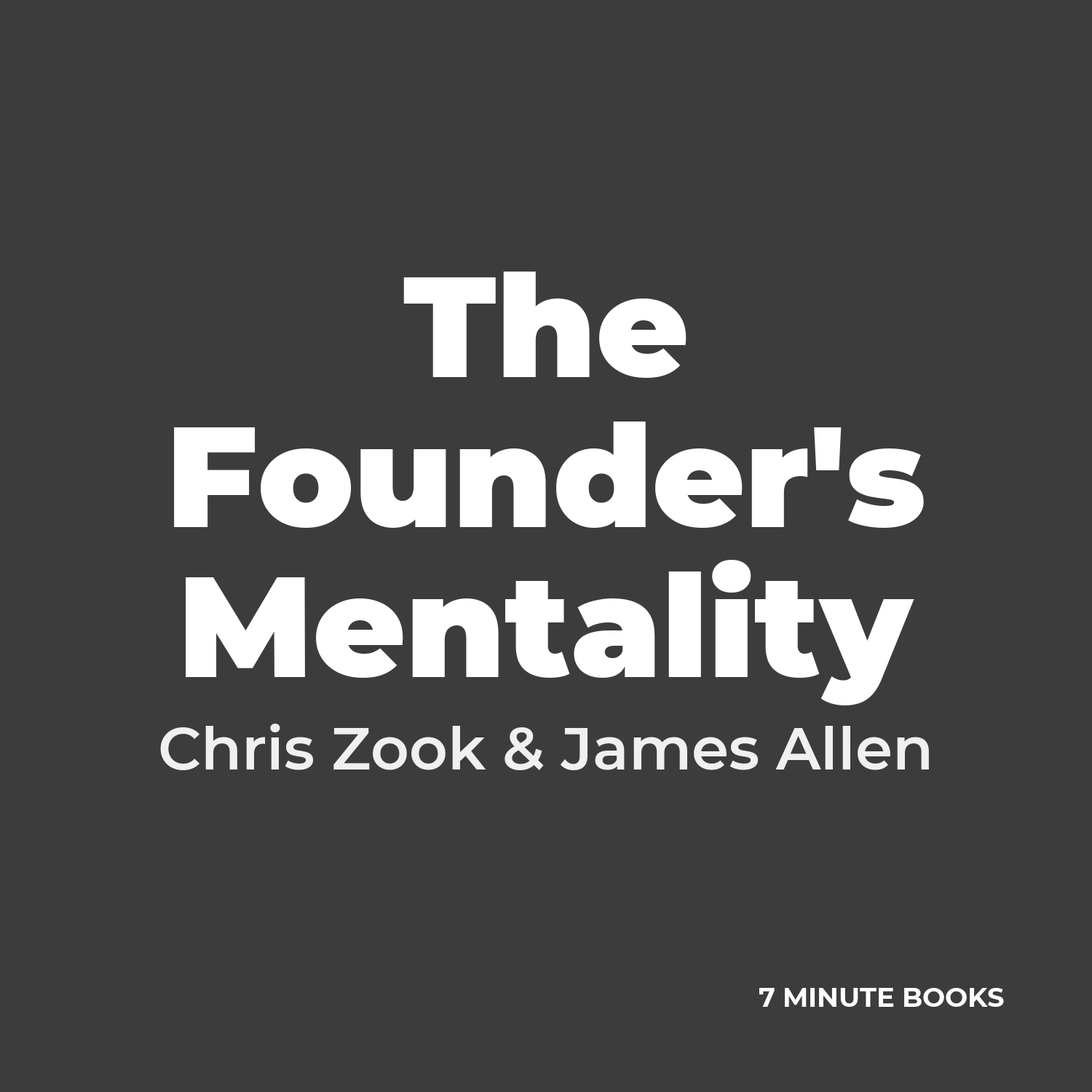 The Founder's Mentality cover