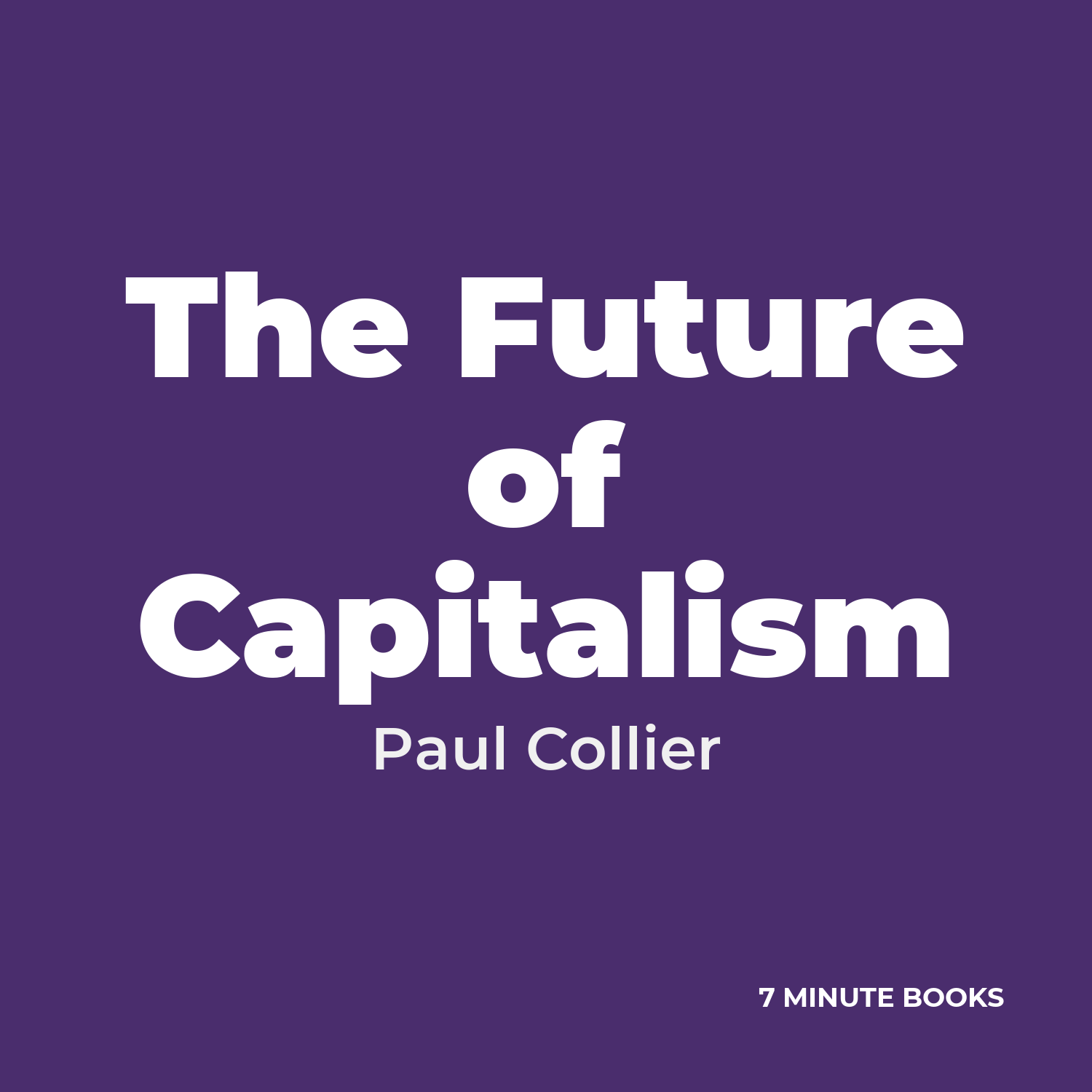 The Future of Capitalism cover