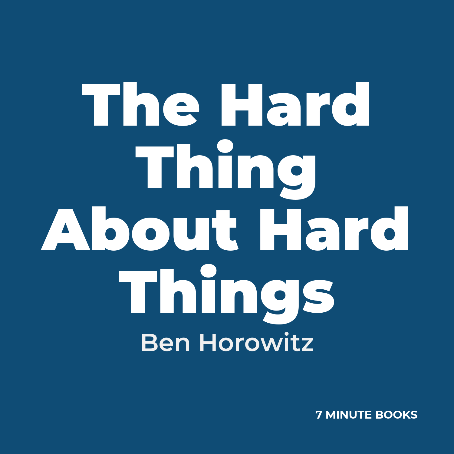 The Hard Thing About Hard Things cover
