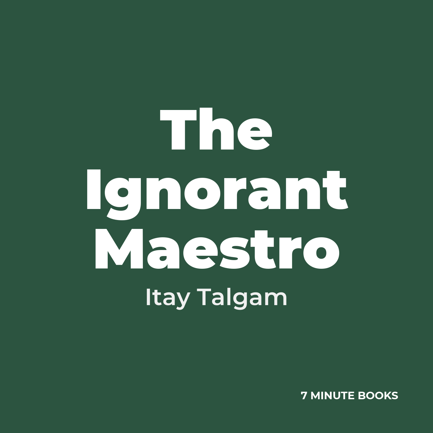 The Ignorant Maestro cover