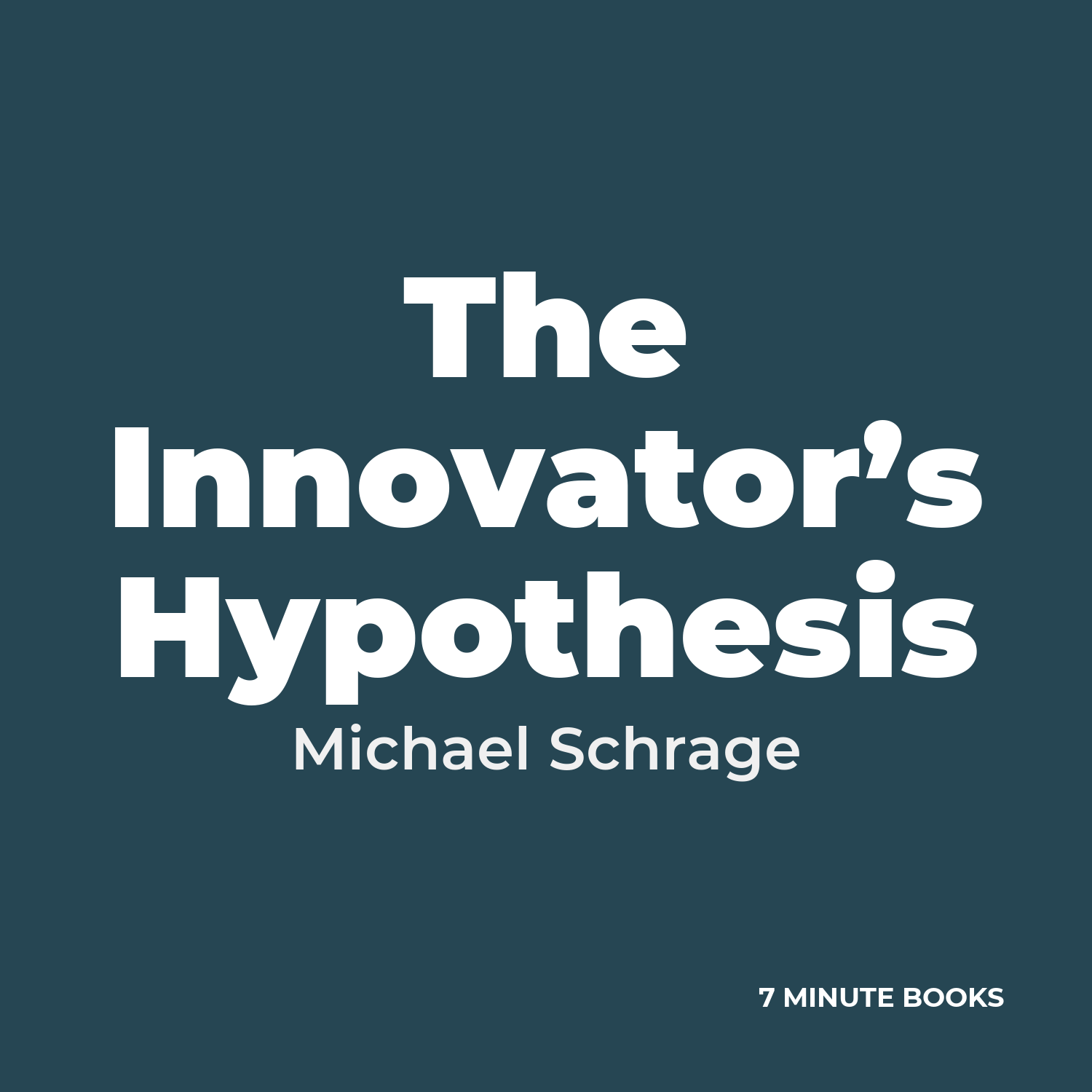 The Innovator’s Hypothesis cover