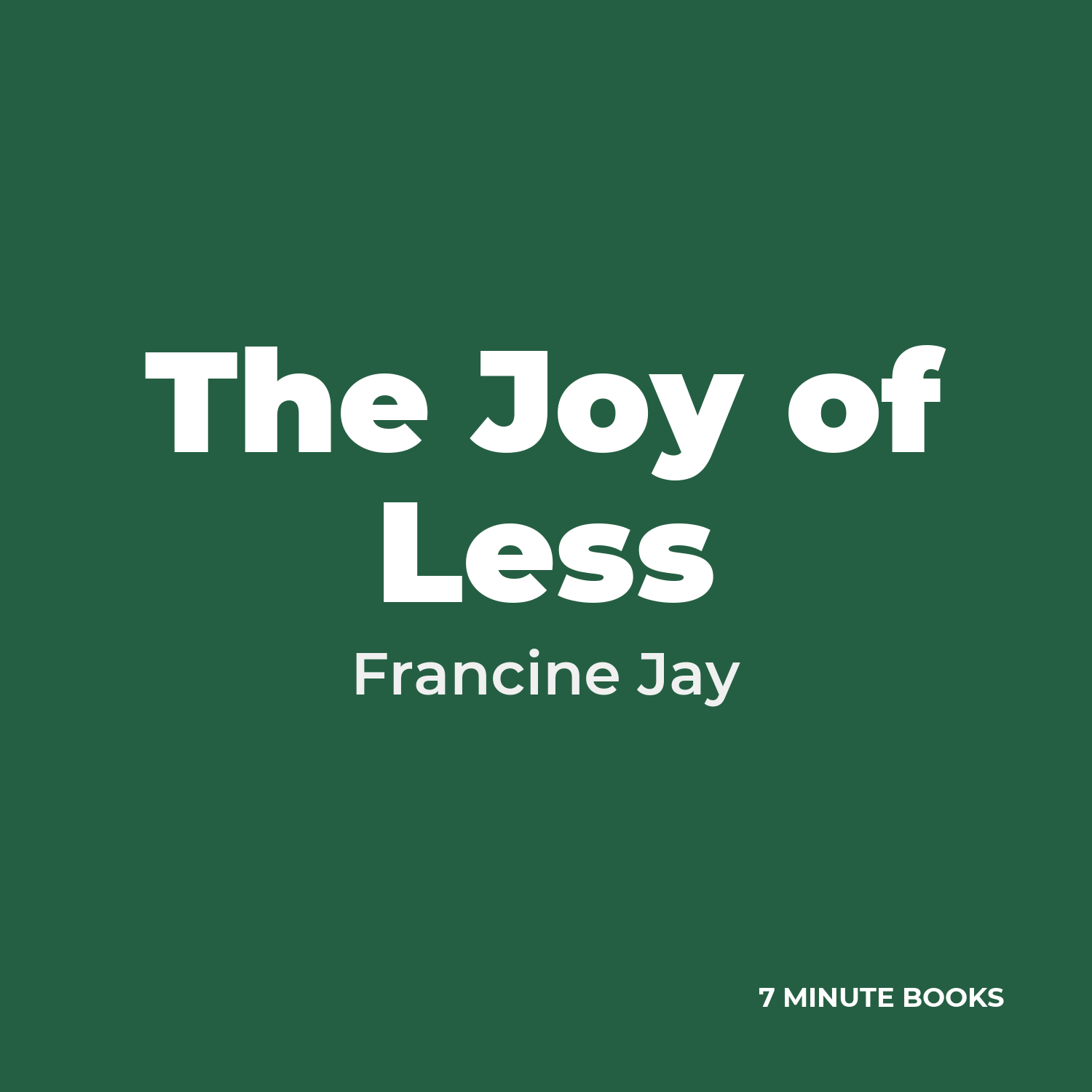 The Joy of Less cover