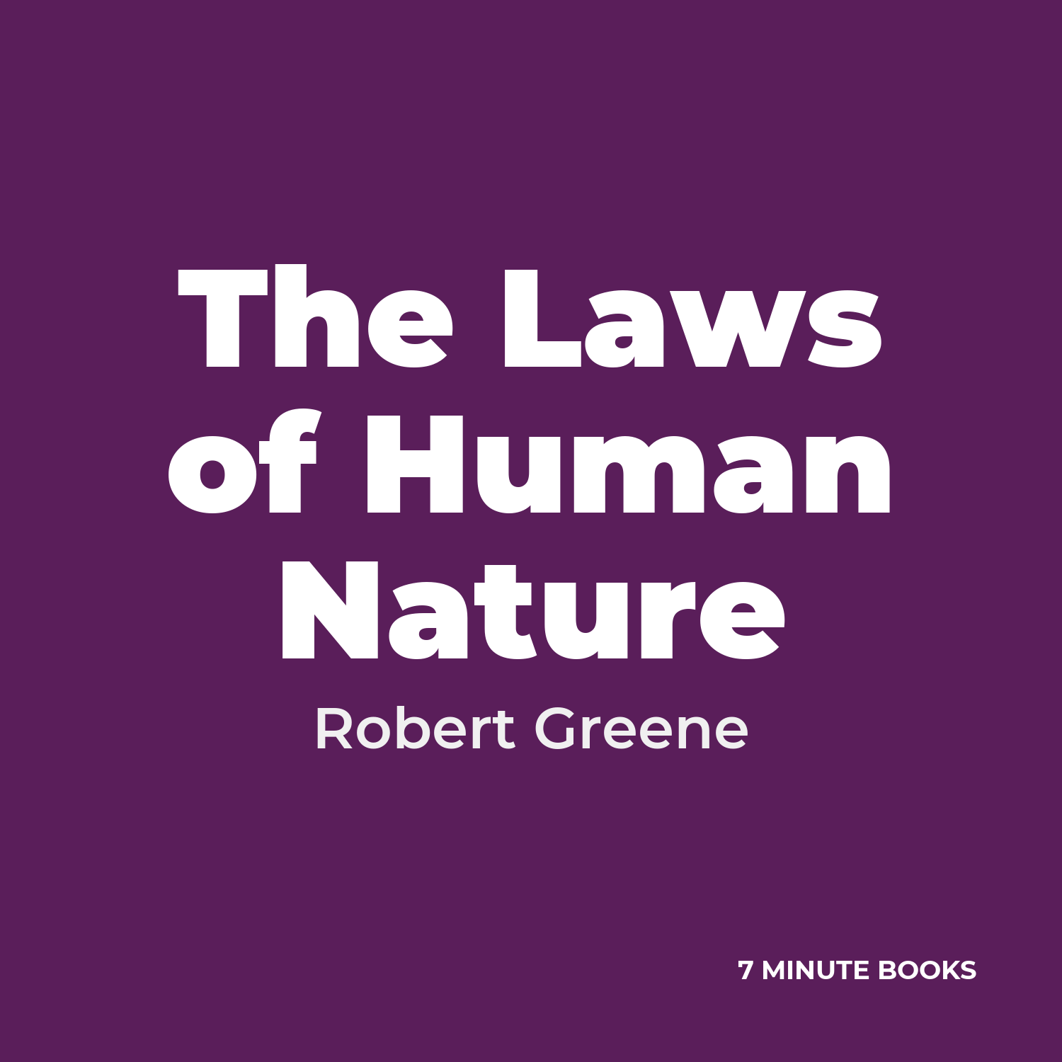 The Laws of Human Nature cover