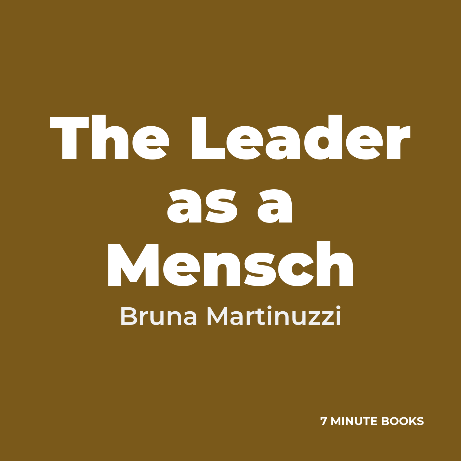 The Leader as a Mensch cover