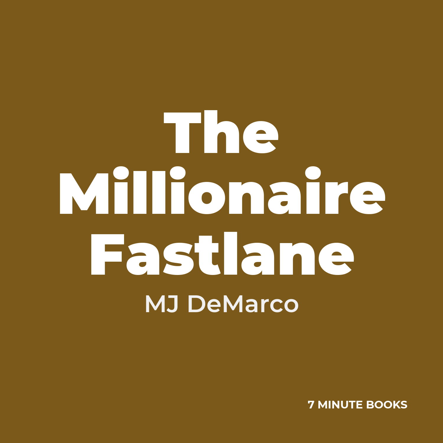 The Millionaire Fastlane cover