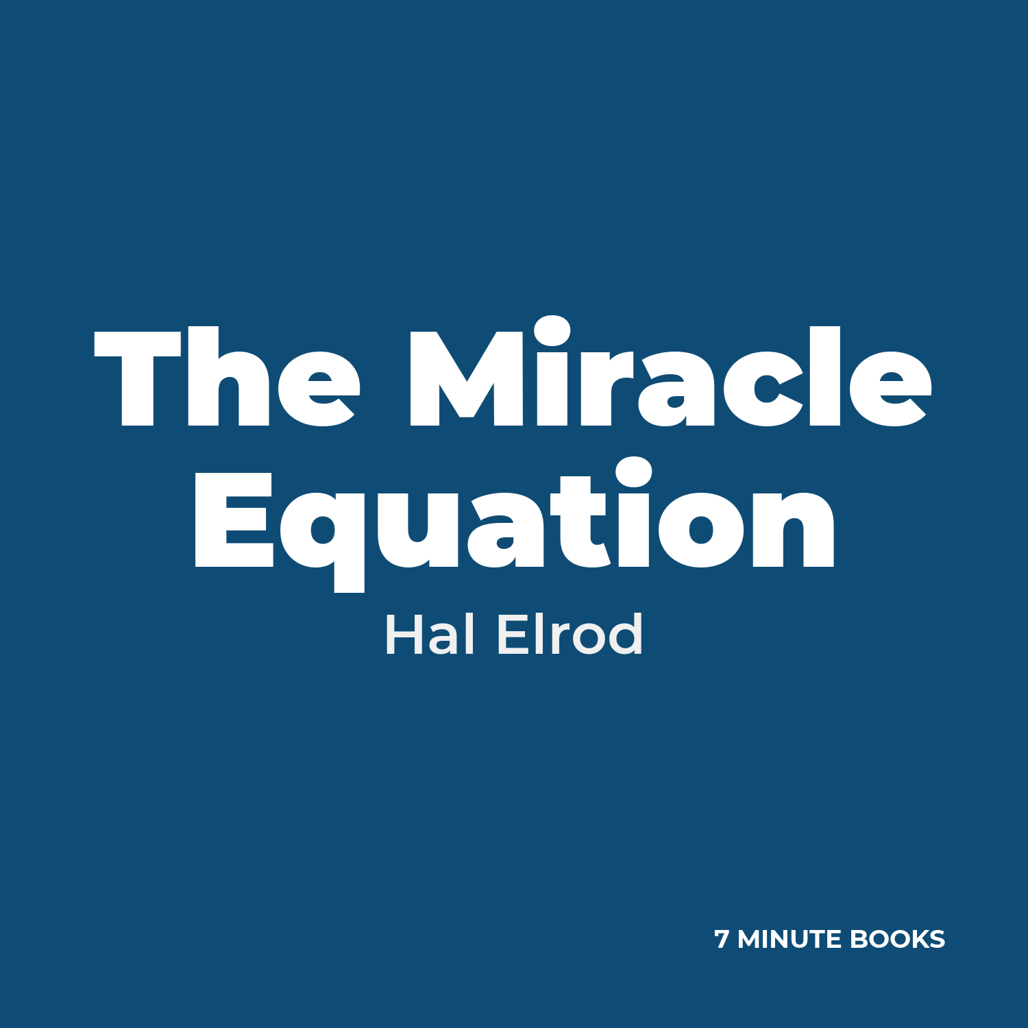 The Miracle Equation cover