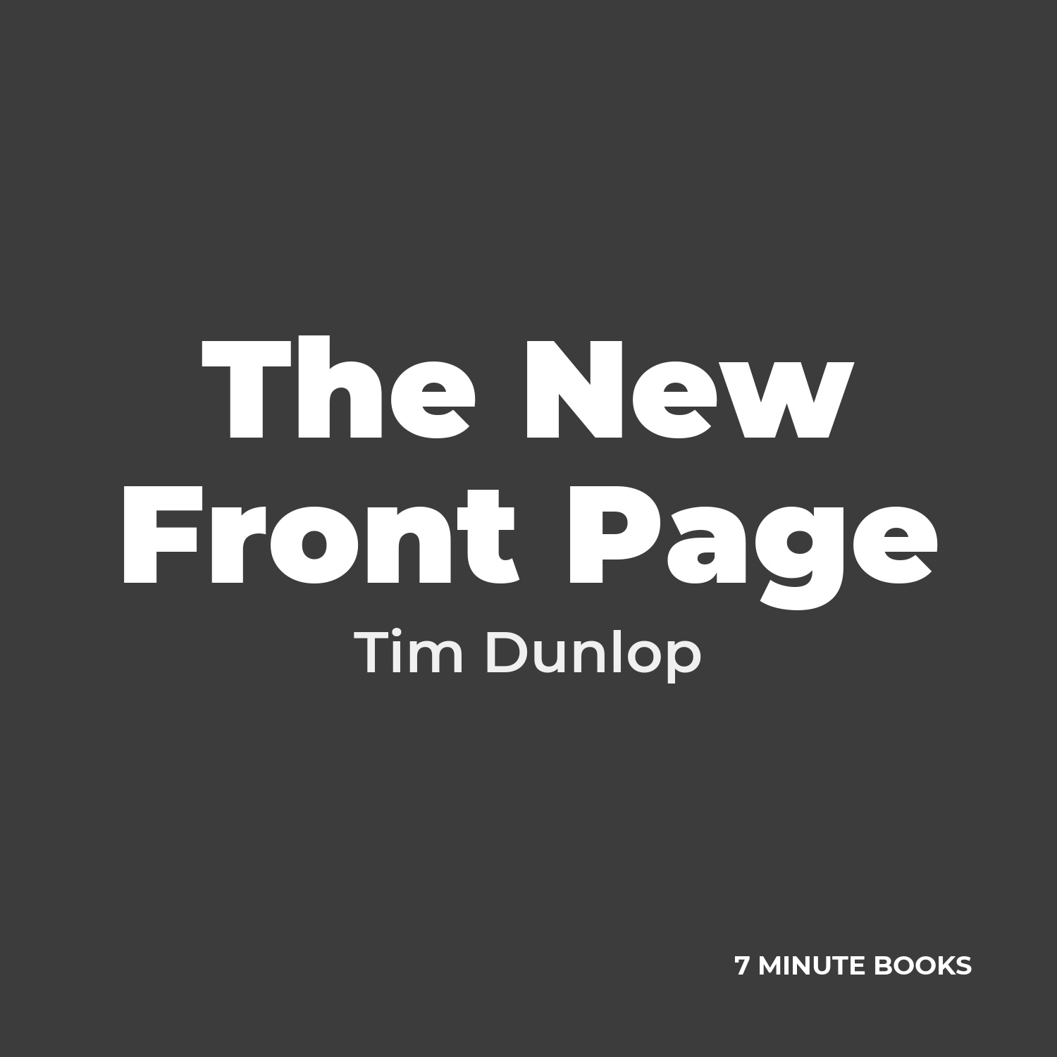 The New Front Page cover