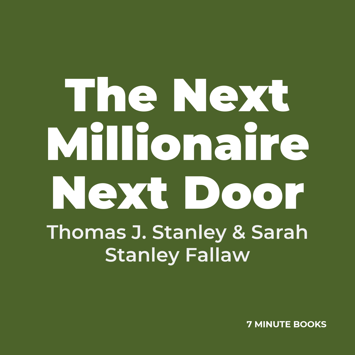 The Next Millionaire Next Door cover