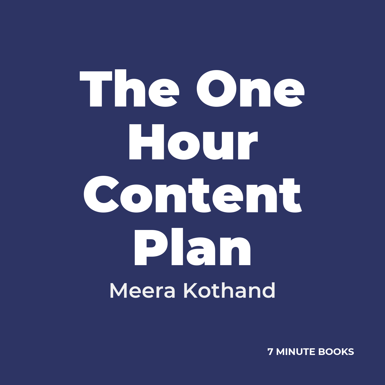 The One Hour Content Plan cover