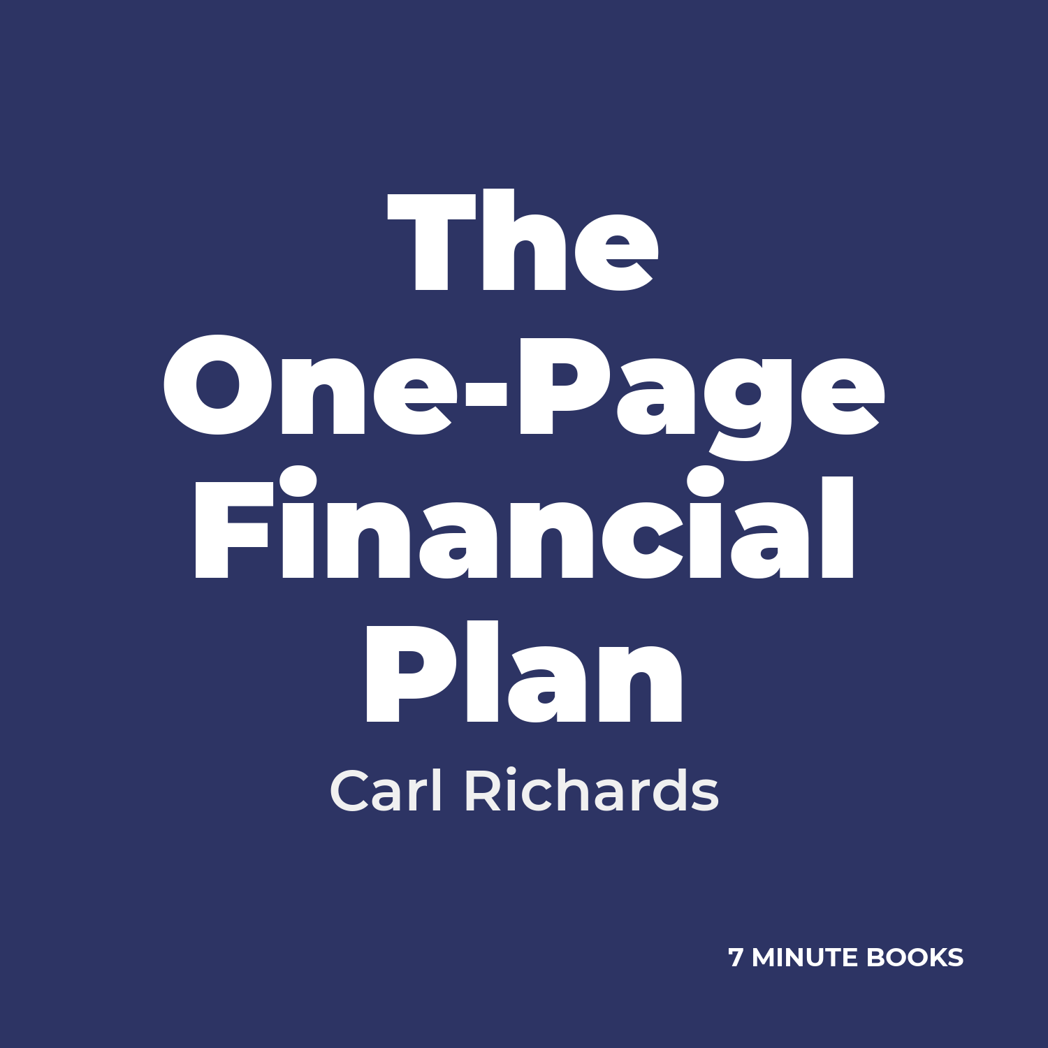 The One-Page Financial Plan cover