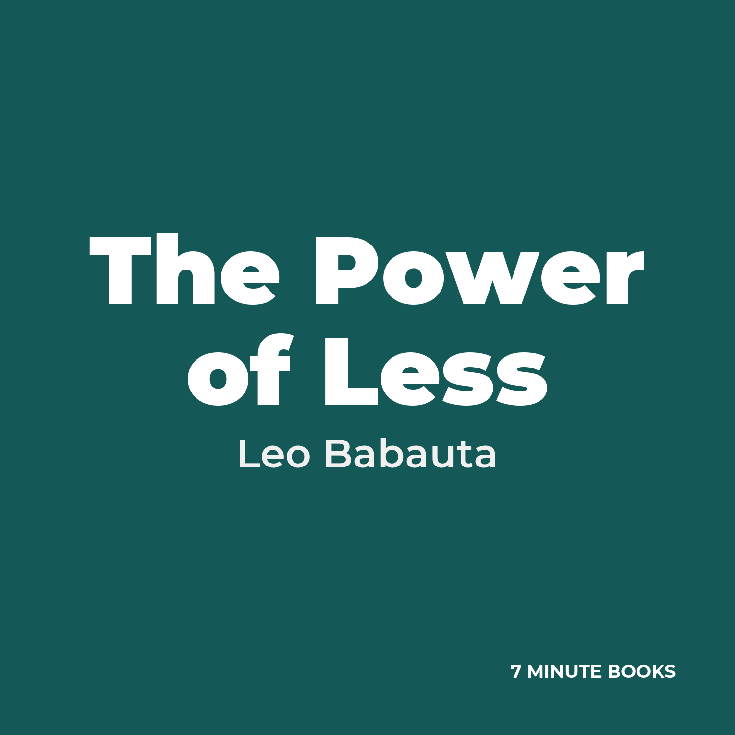 The Power of Less cover