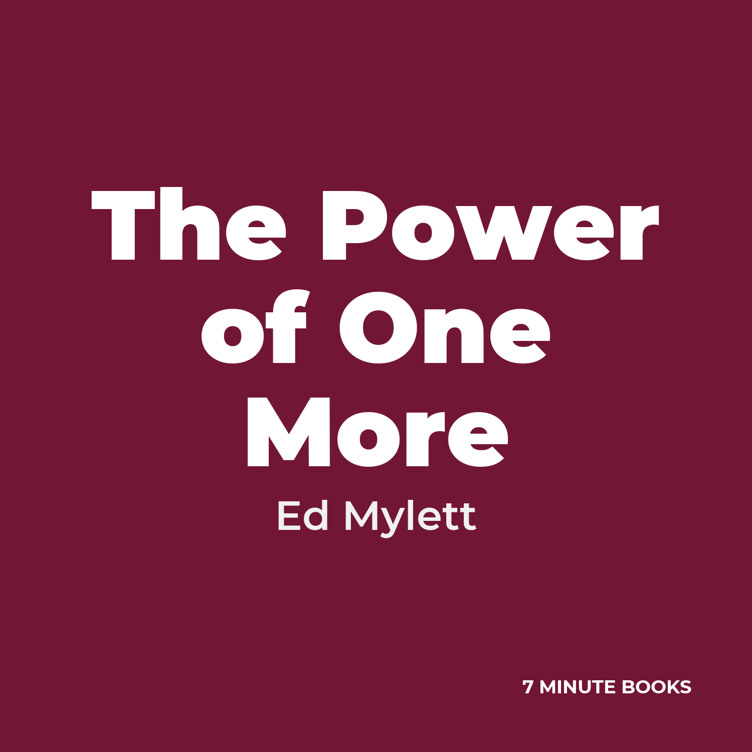 The Power of One More cover