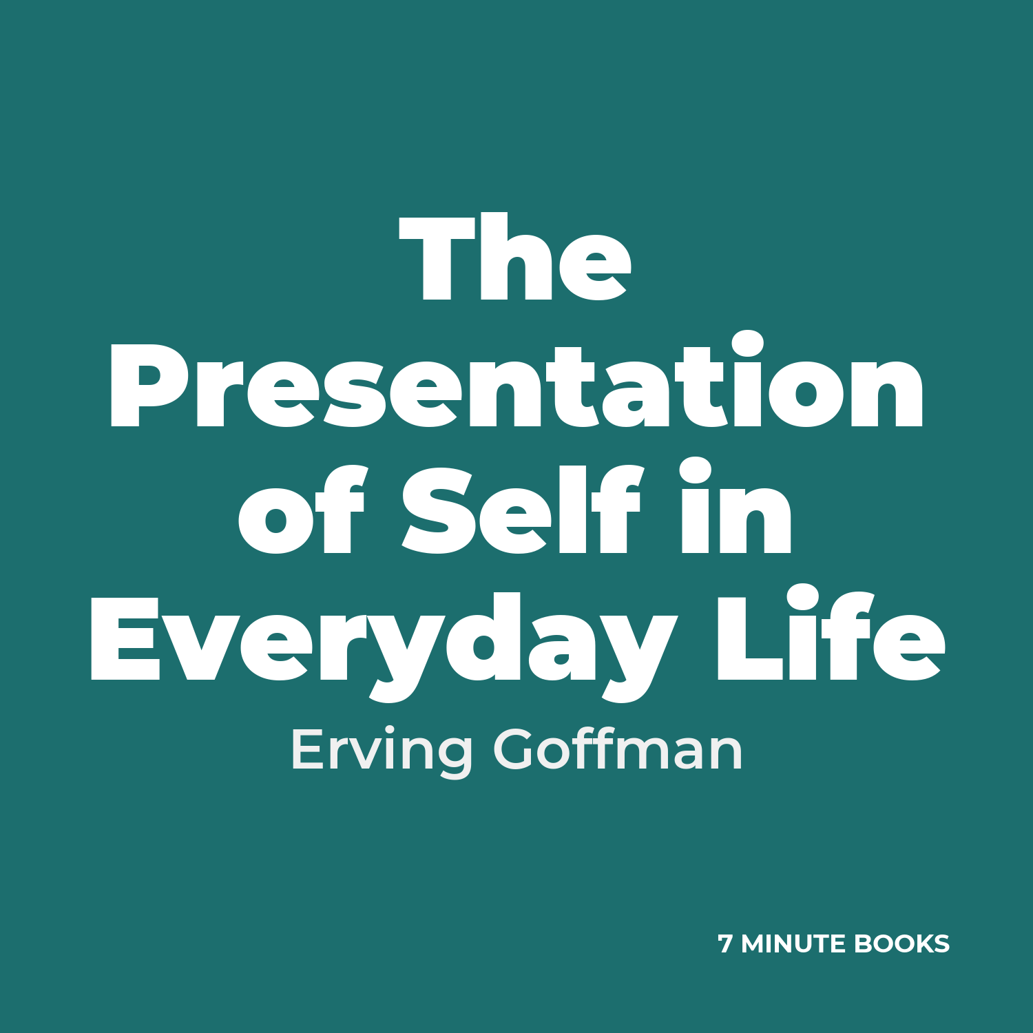 The Presentation of Self in Everyday Life cover