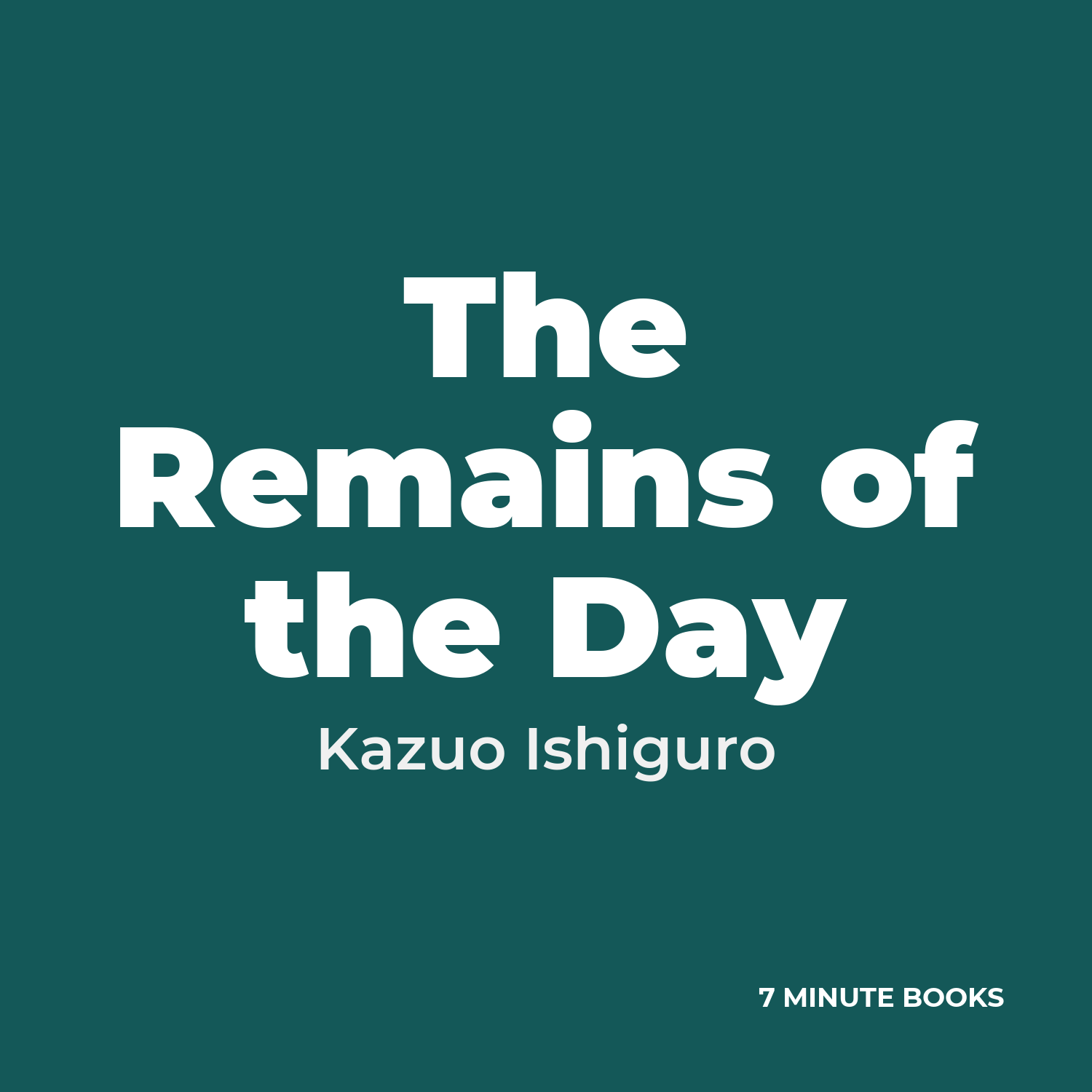 The Remains of the Day cover