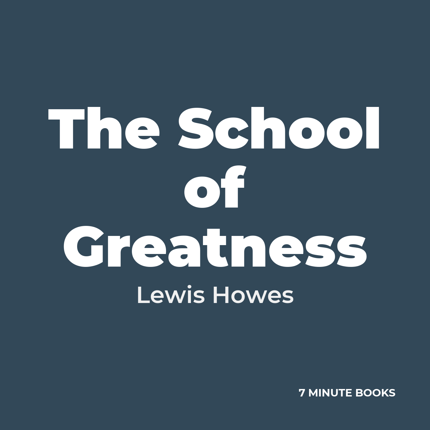 The School of Greatness cover