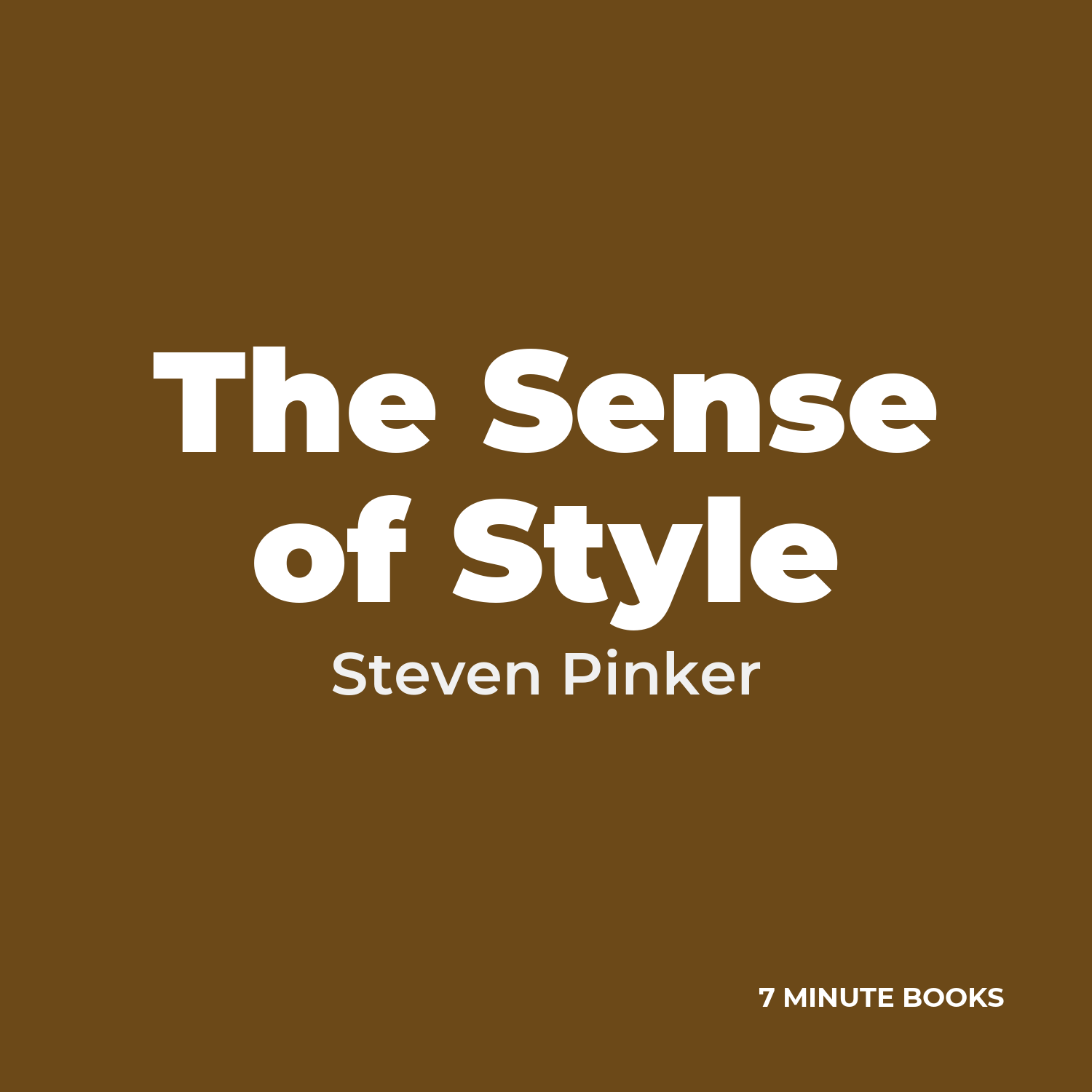 The Sense of Style cover