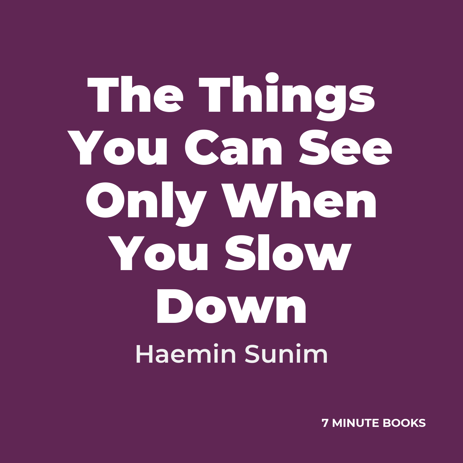 The Things You Can See Only When You Slow Down cover