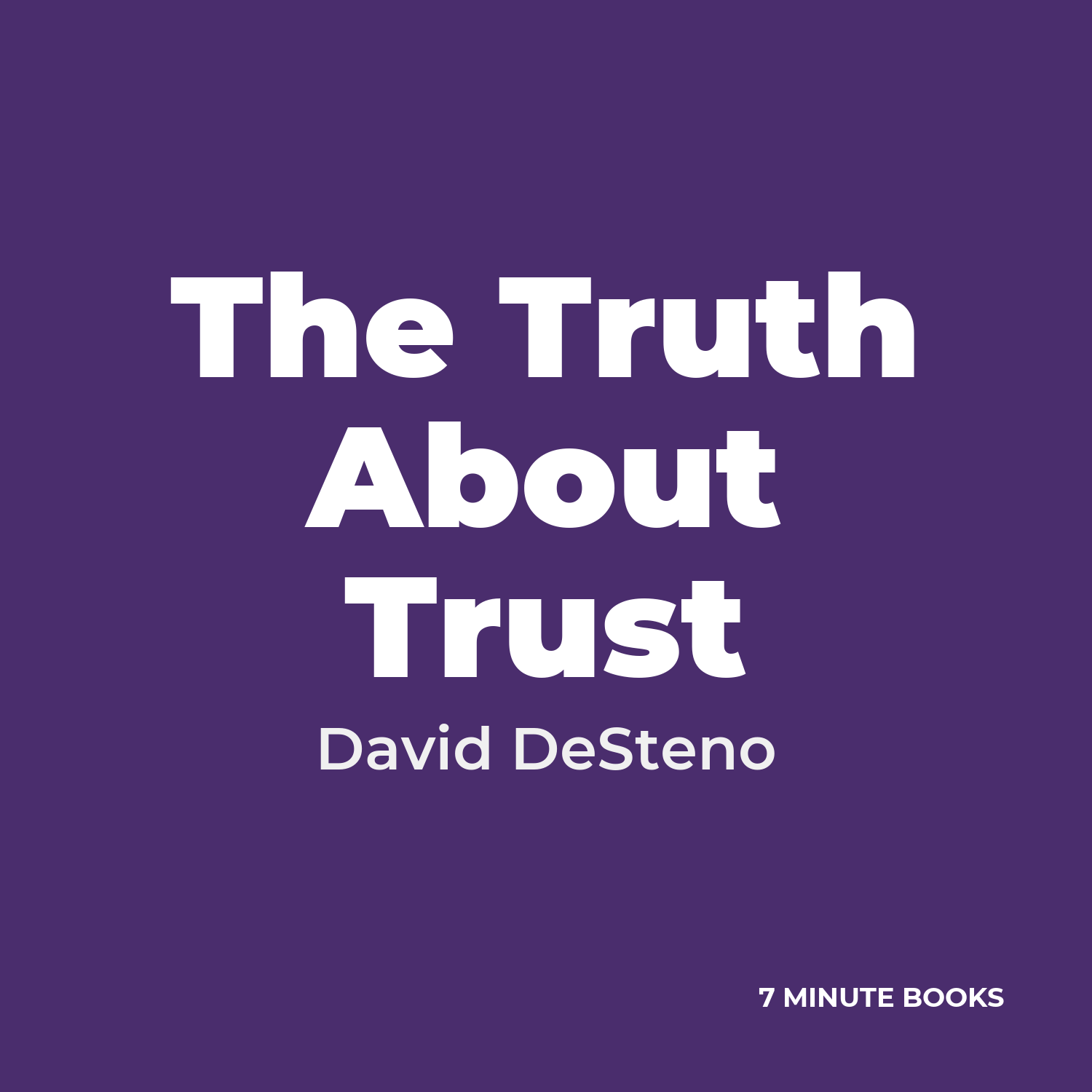 The Truth About Trust cover