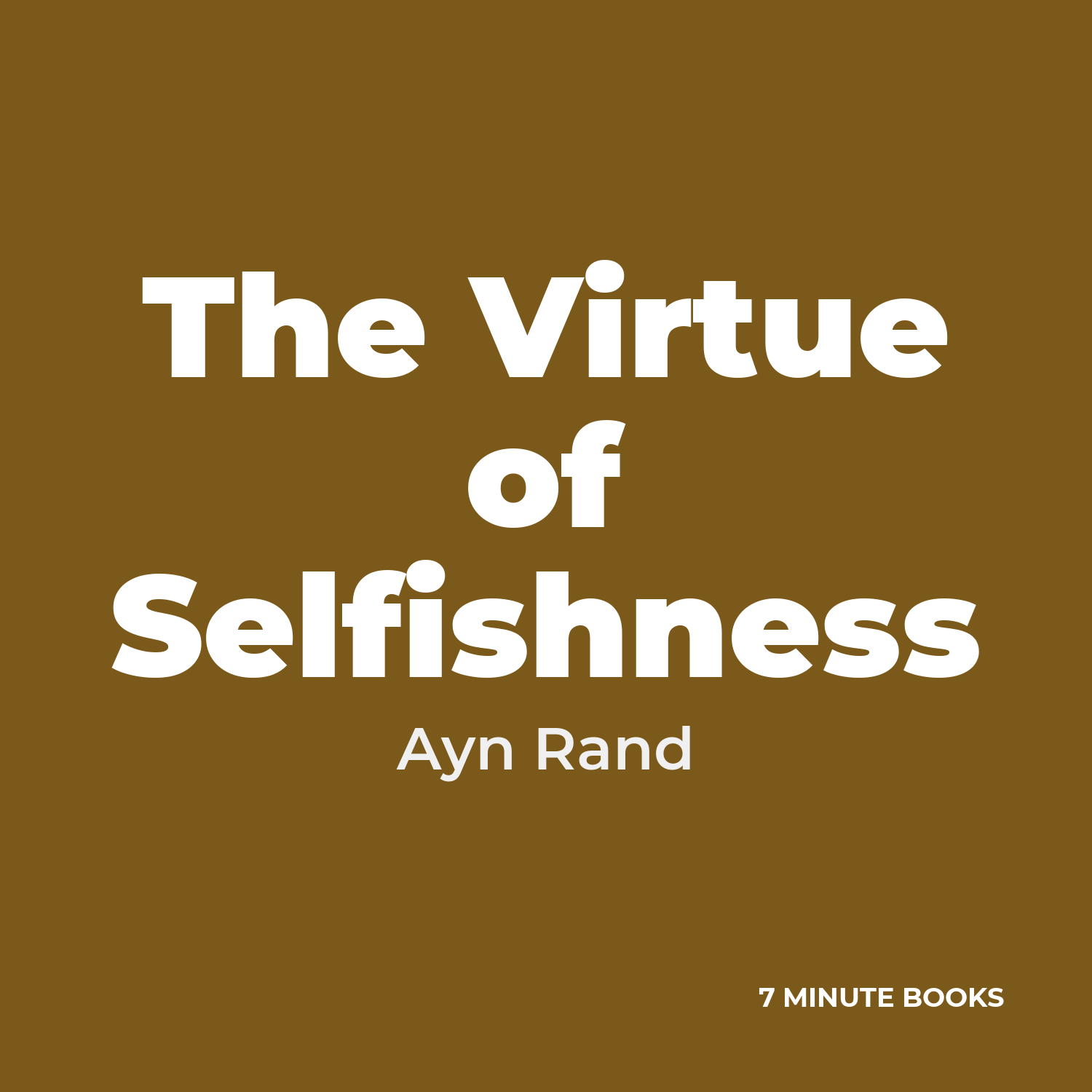 The Virtue of Selfishness cover