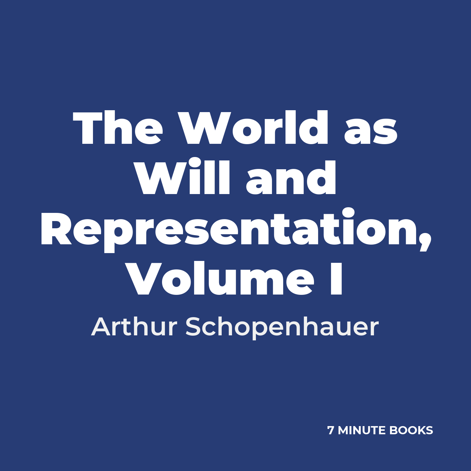 The World as Will and Representation, Volume I cover
