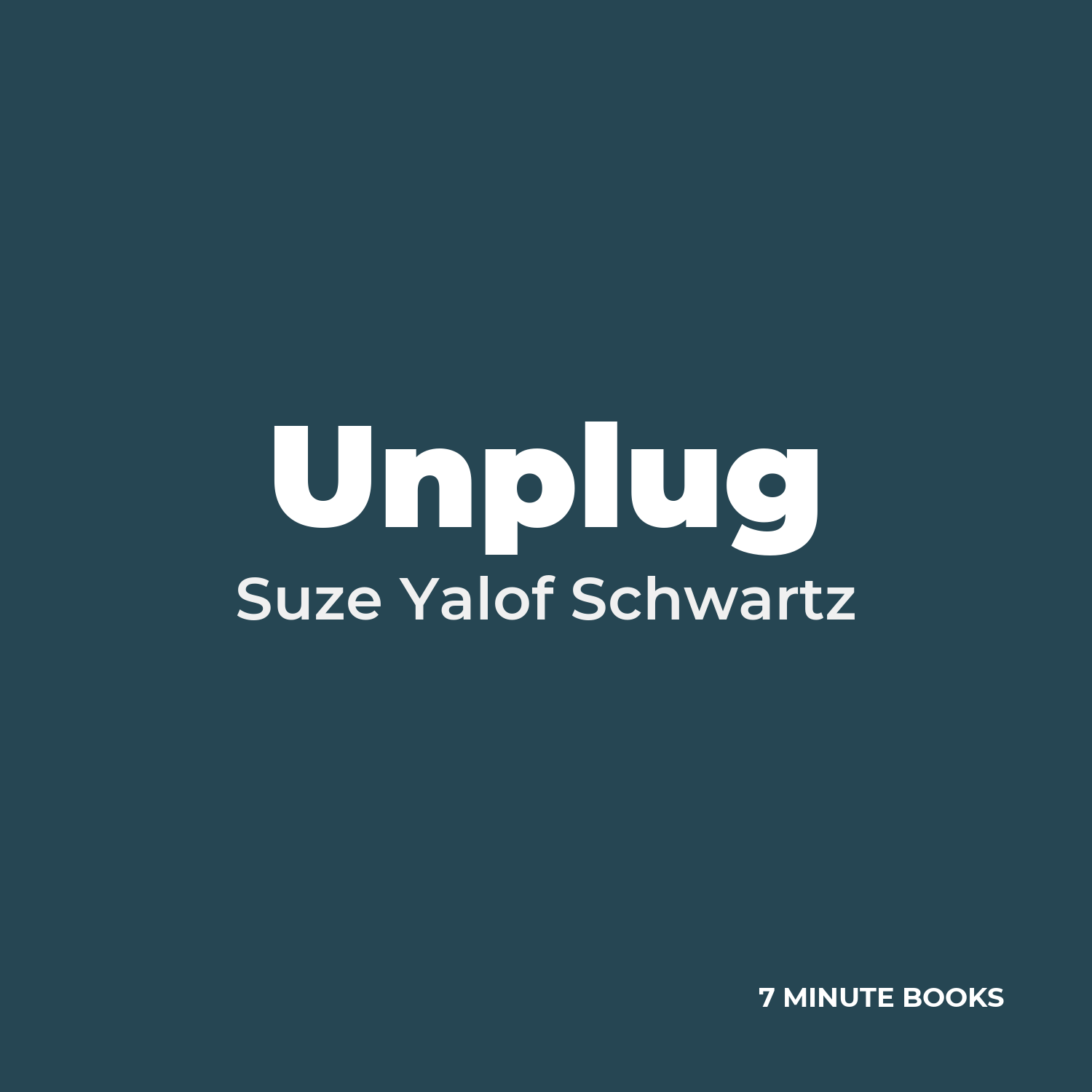 Unplug — by Suze Yalof Schwartz