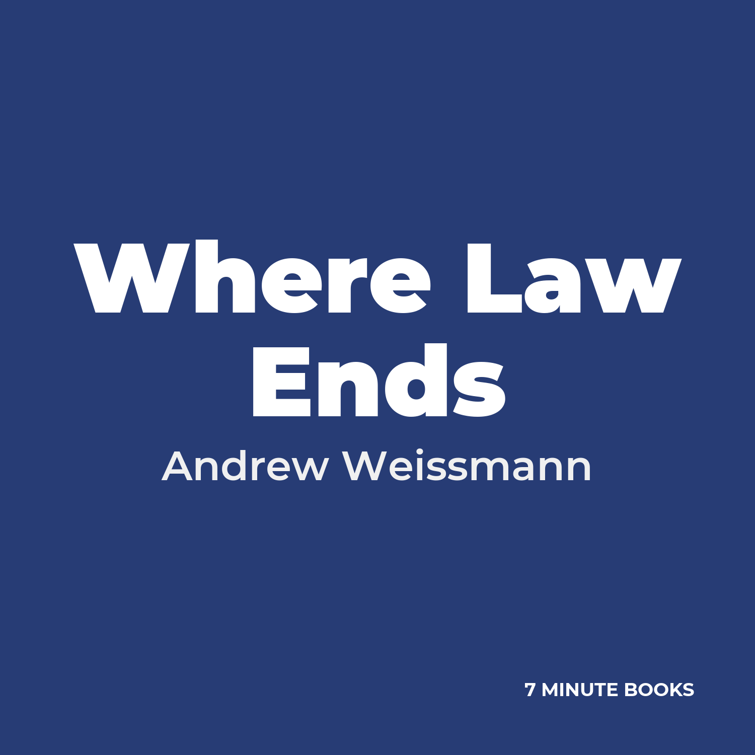 Where Law Ends — by Andrew Weissmann