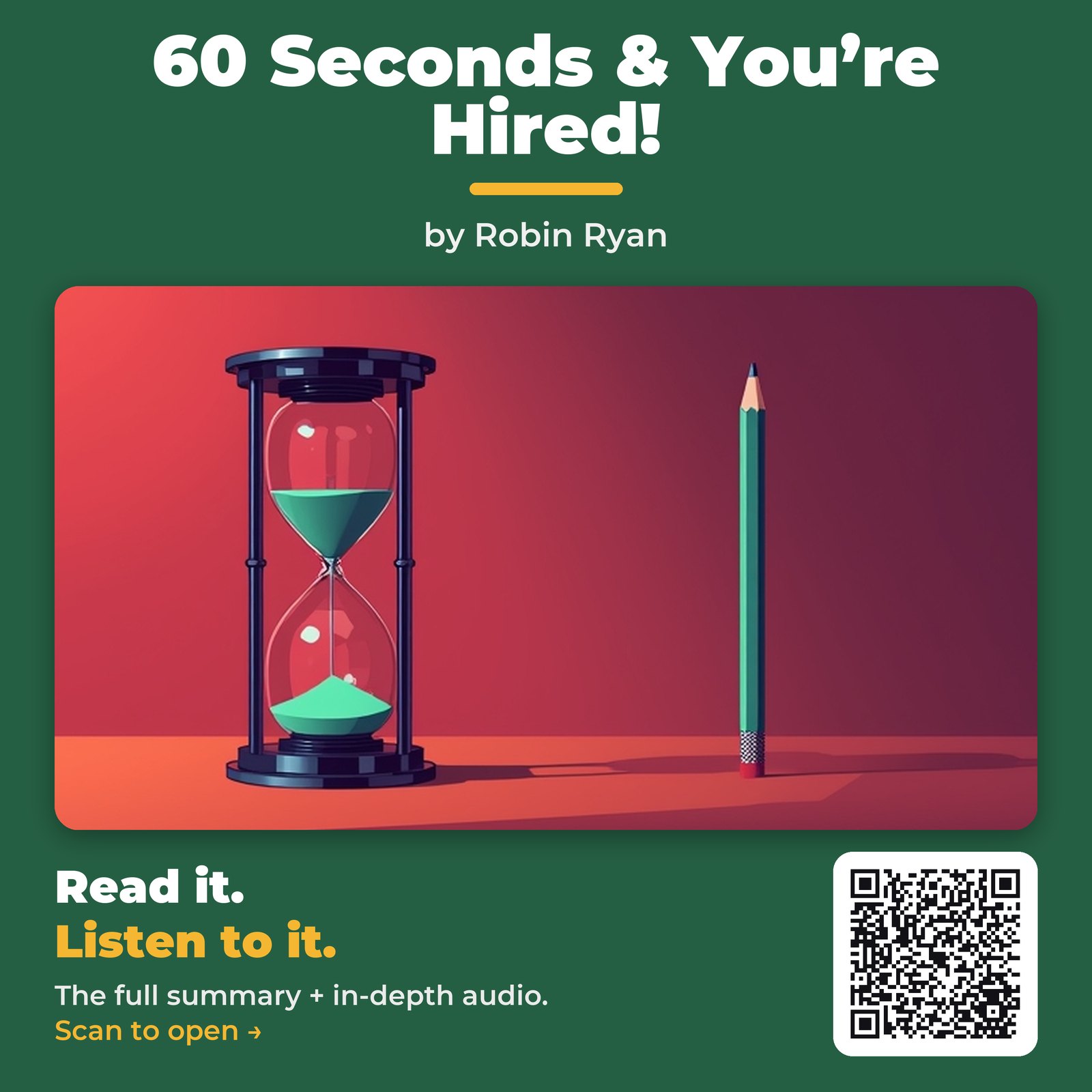 60 Seconds & You’re Hired! — by Robin Ryan