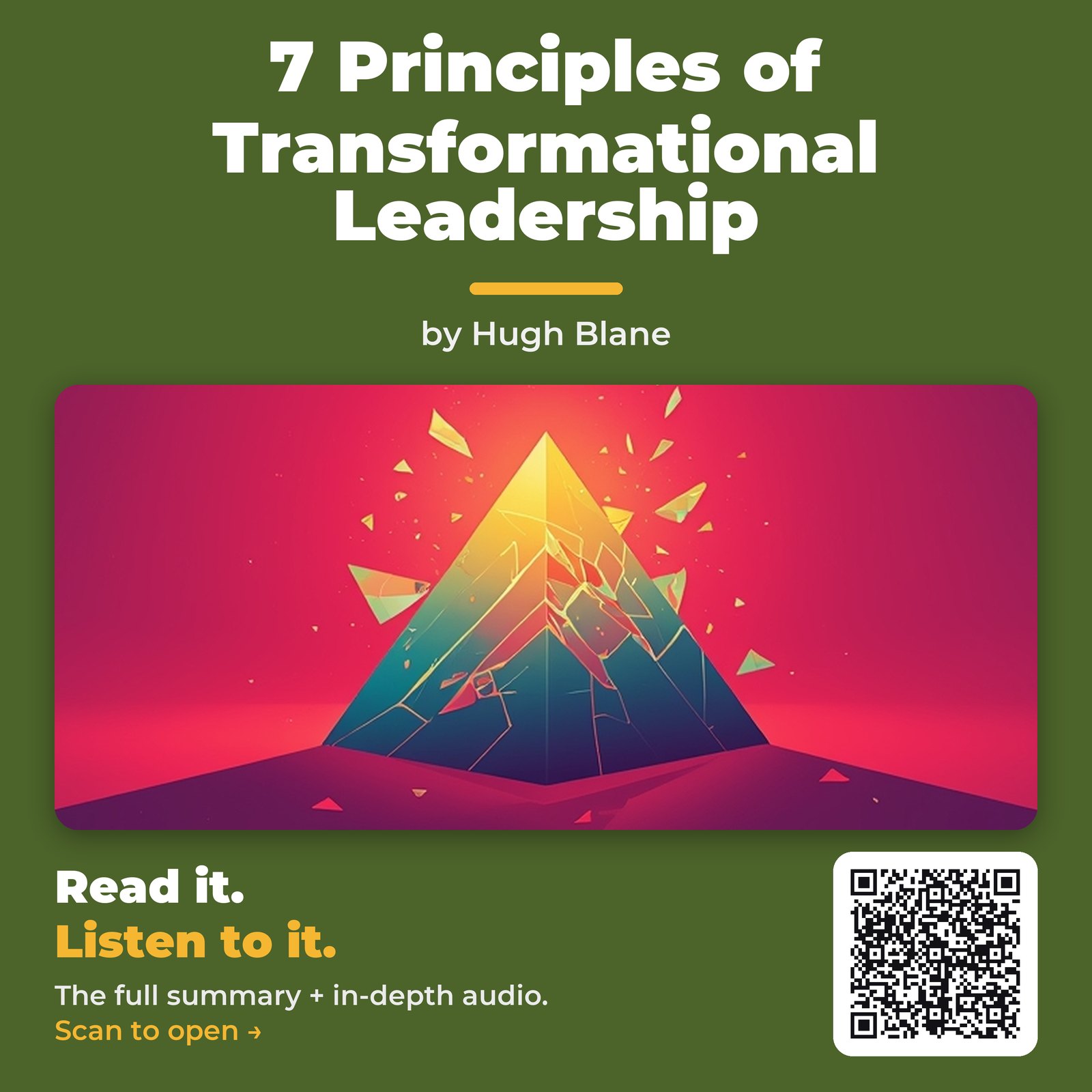 7 Principles of Transformational Leadership — by Hugh Blane