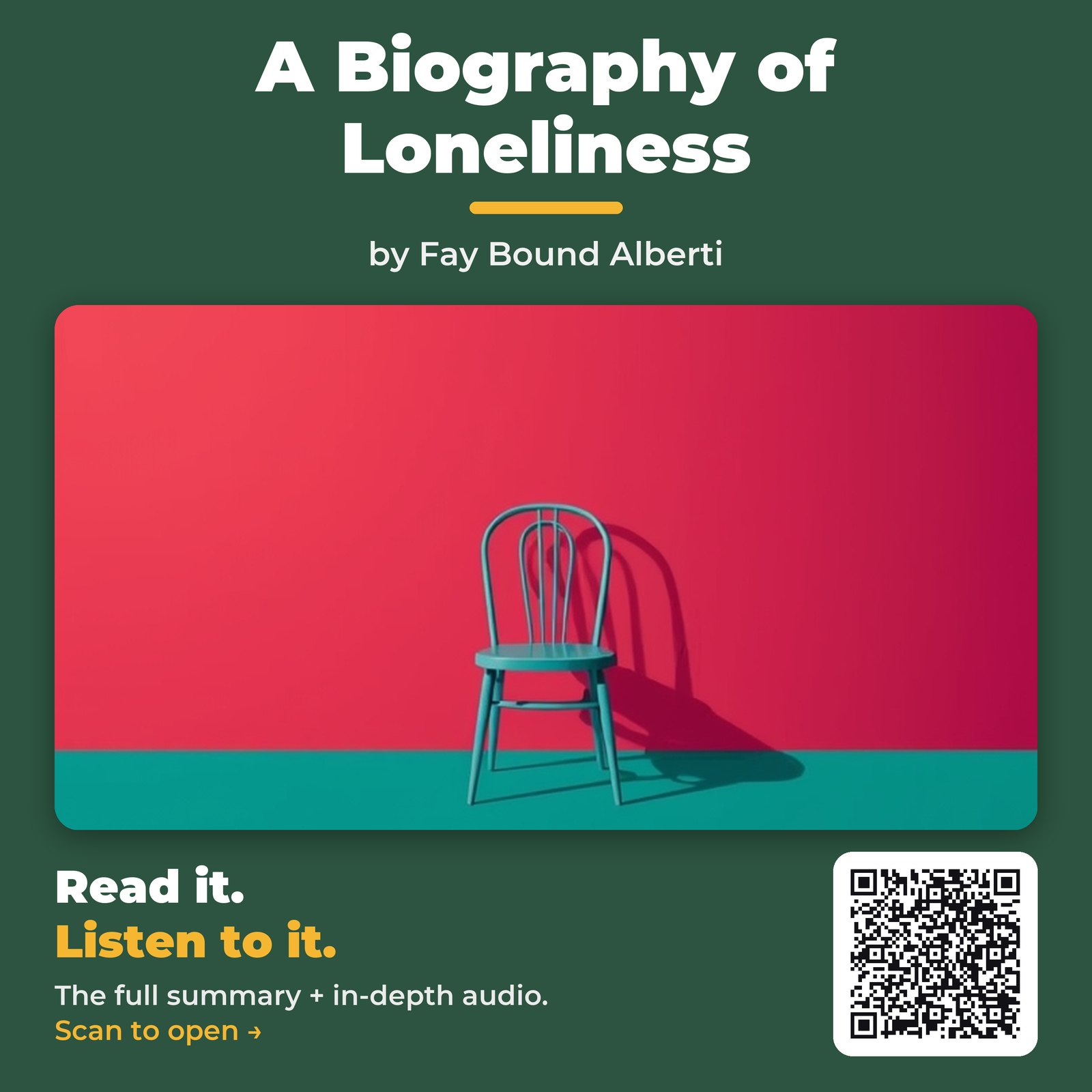 A Biography of Loneliness — by Fay Bound Alberti