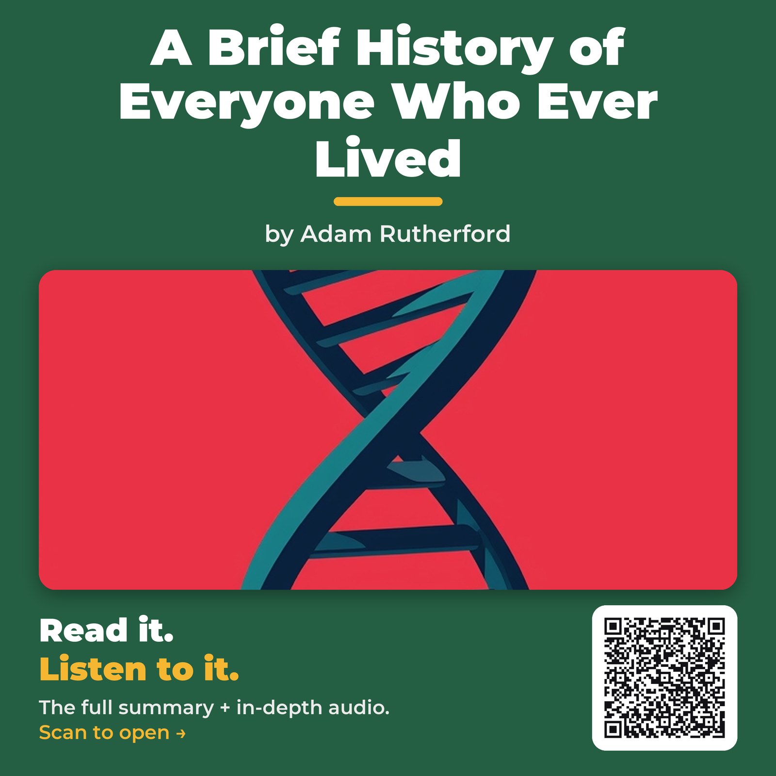 A Brief History of Everyone Who Ever Lived — by Adam Rutherford