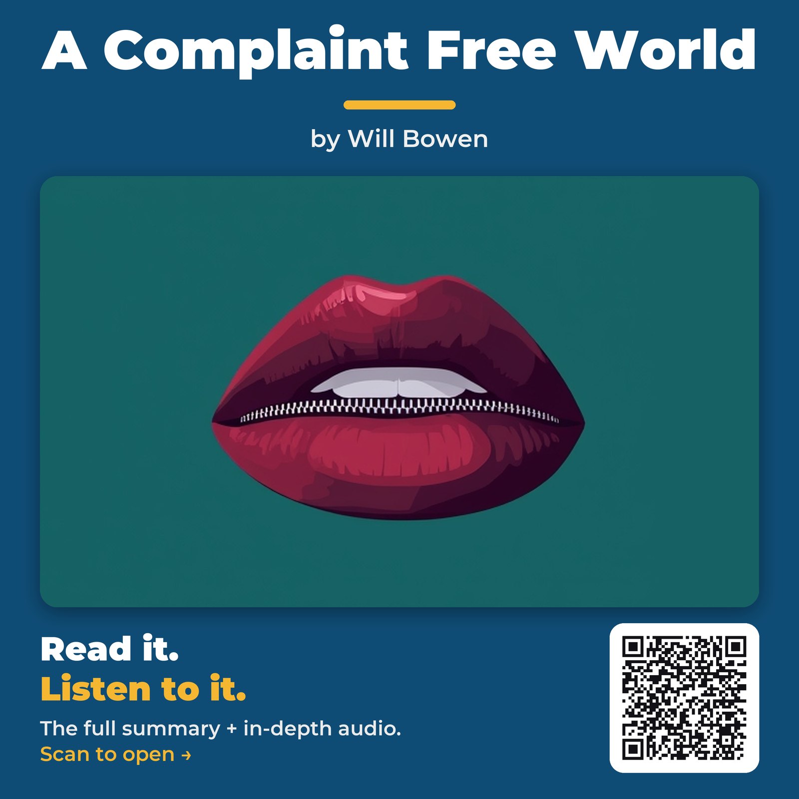 A Complaint Free World — by Will Bowen