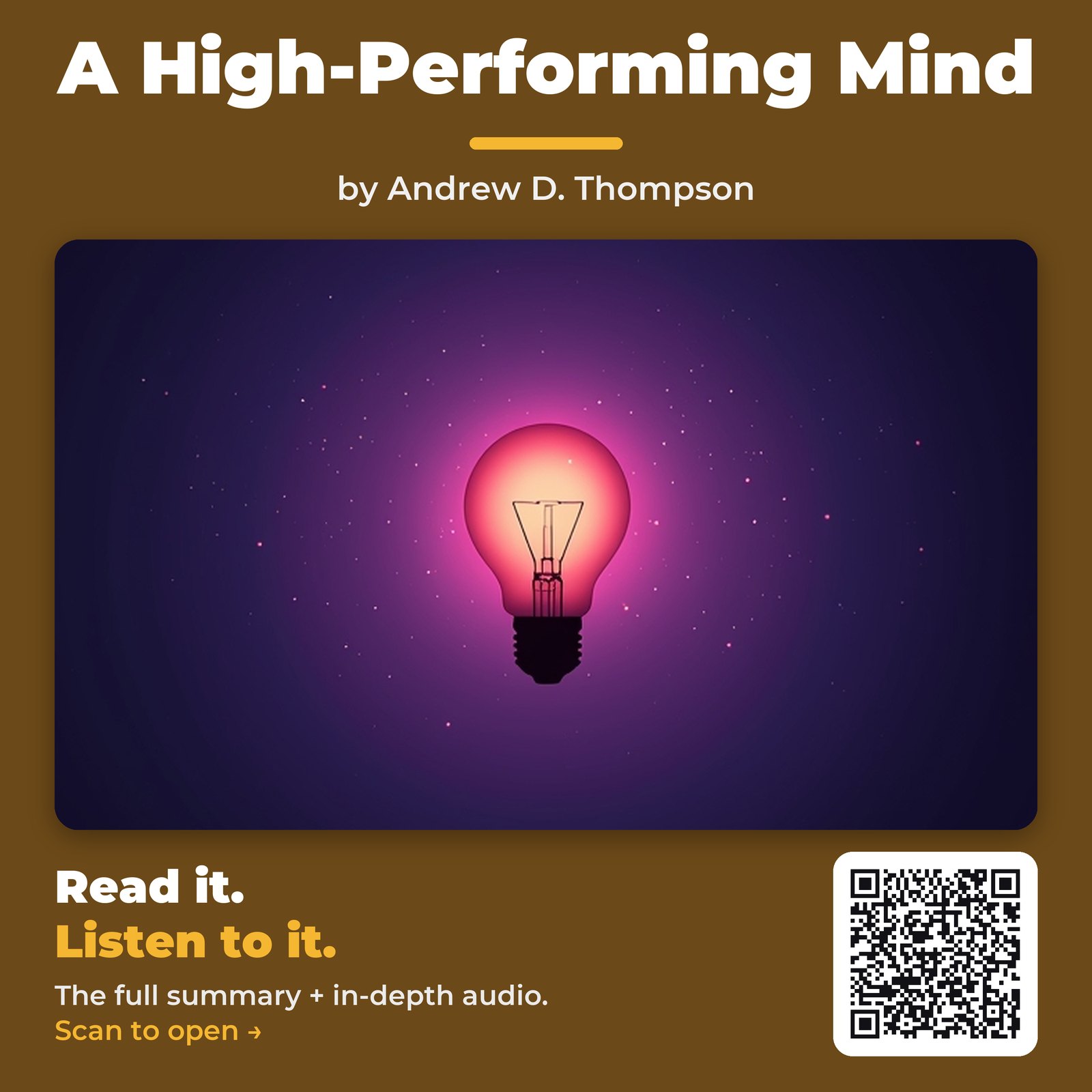 A High-Performing Mind — by Andrew D. Thompson