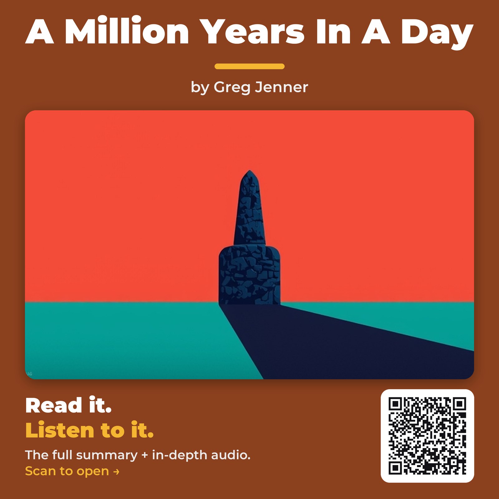 A Million Years In A Day — by Greg Jenner
