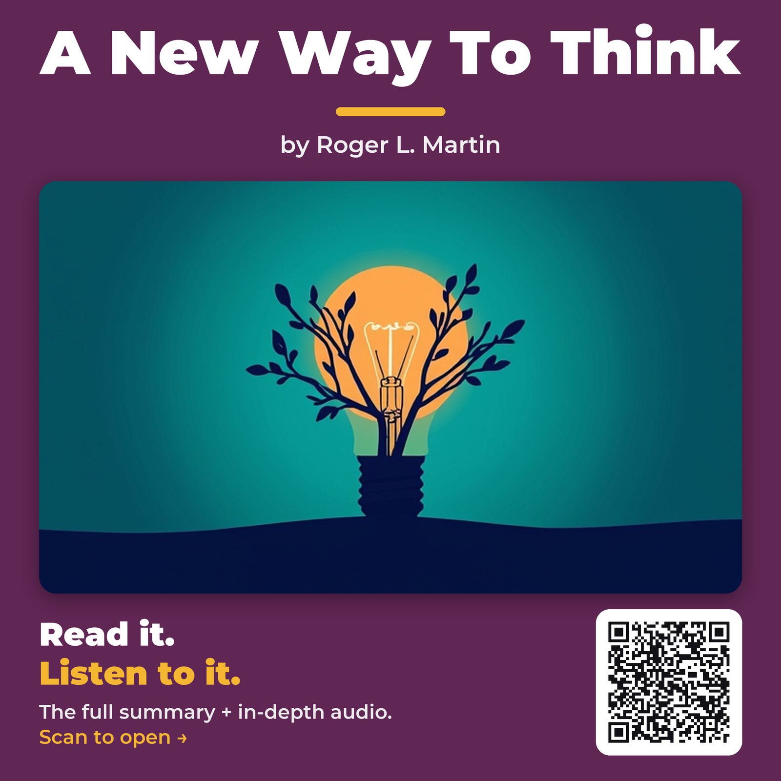 A New Way To Think — by Roger L. Martin
