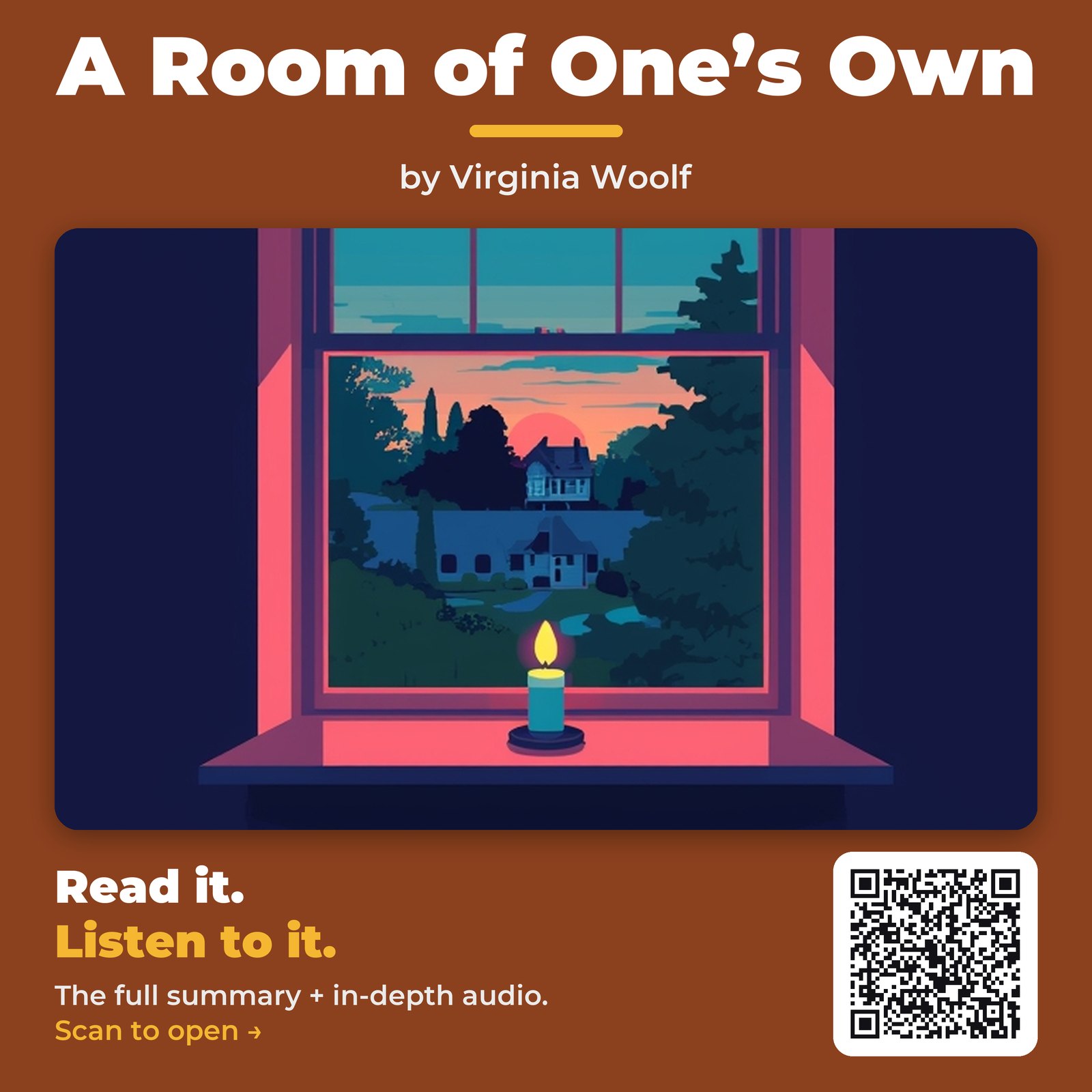 A Room of One’s Own — by Virginia Woolf