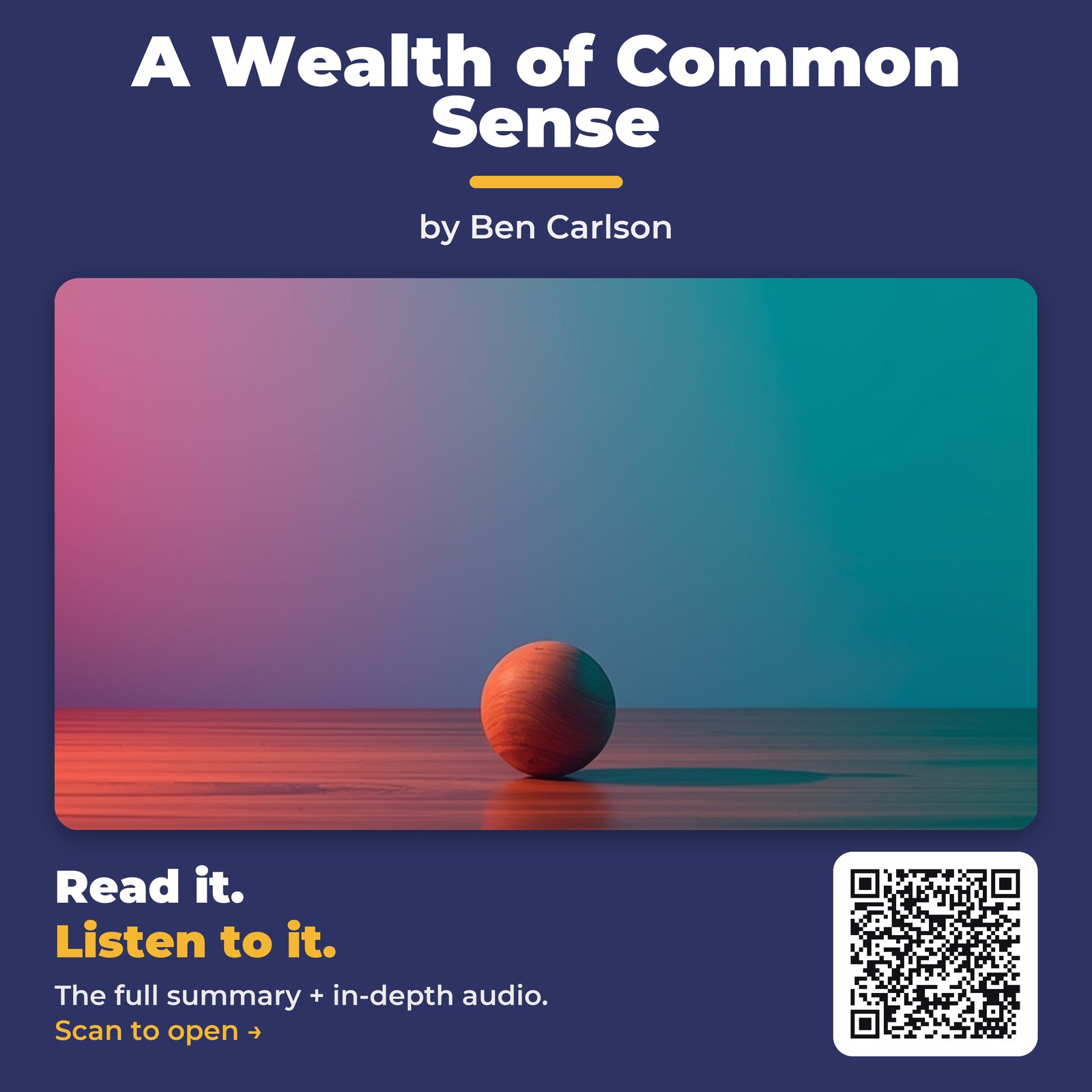 A Wealth of Common Sense — by Ben Carlson
