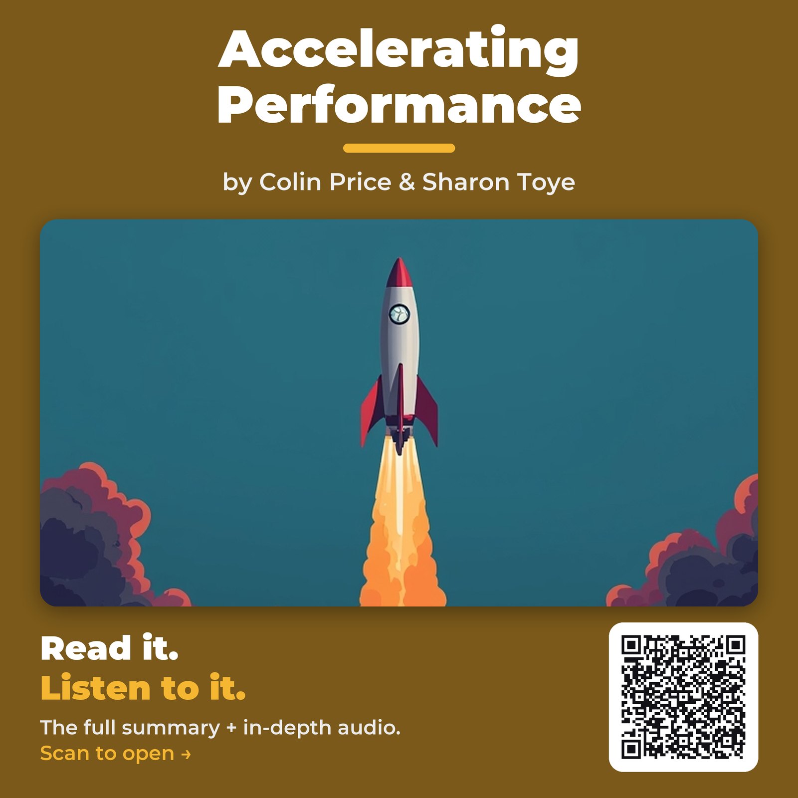 Accelerating Performance — by Colin Price & Sharon Toye