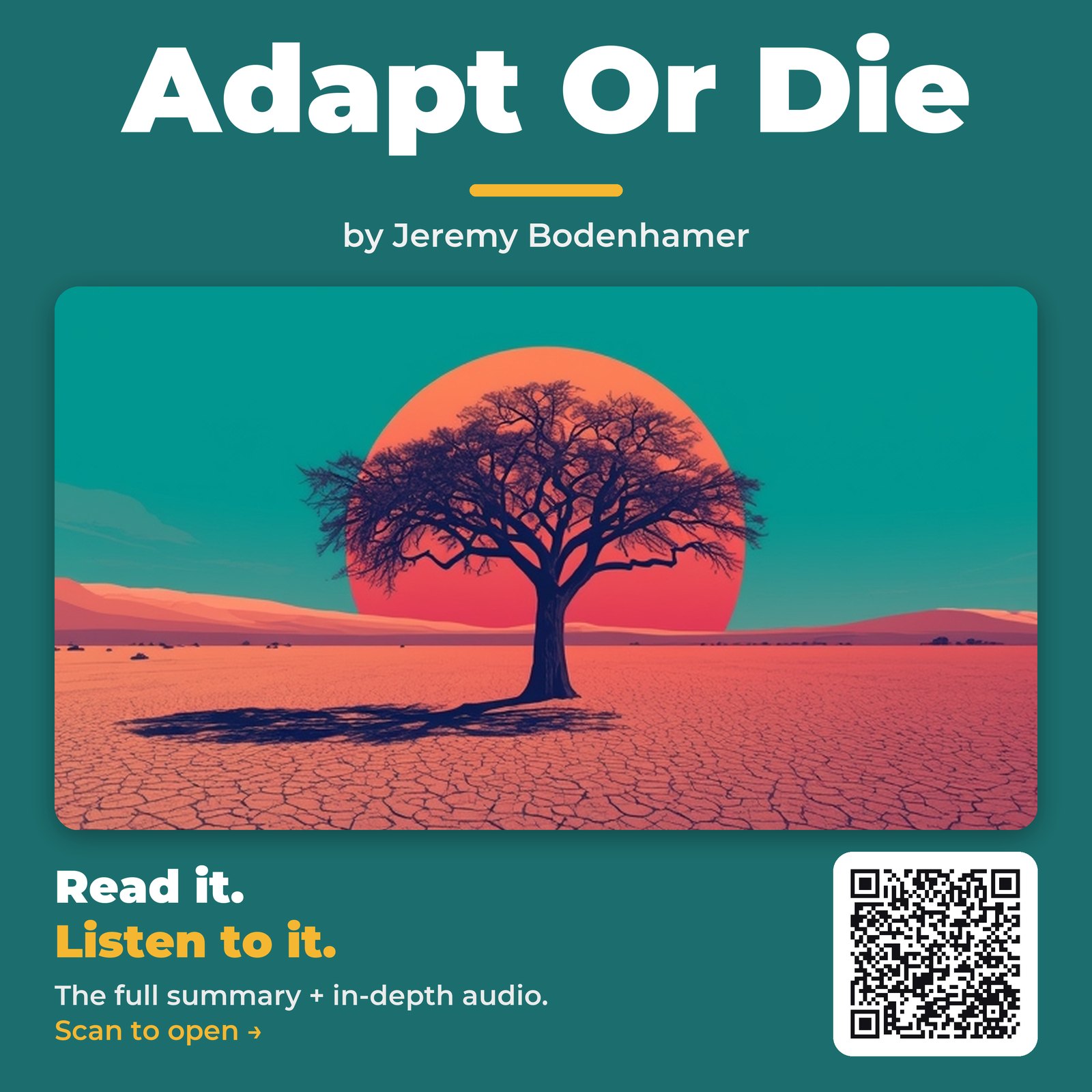 Adapt Or Die — by Jeremy Bodenhamer