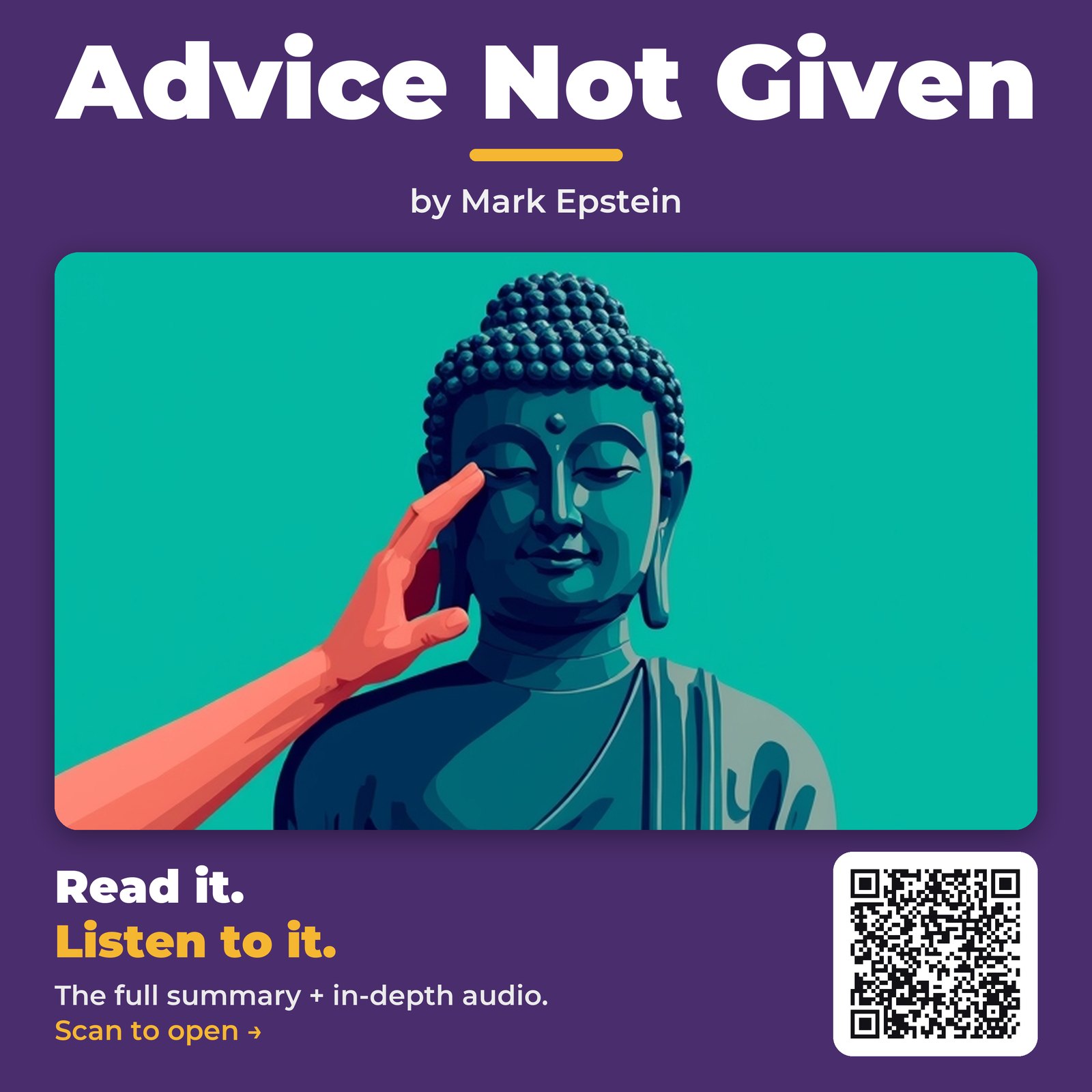 Advice Not Given — by Mark Epstein