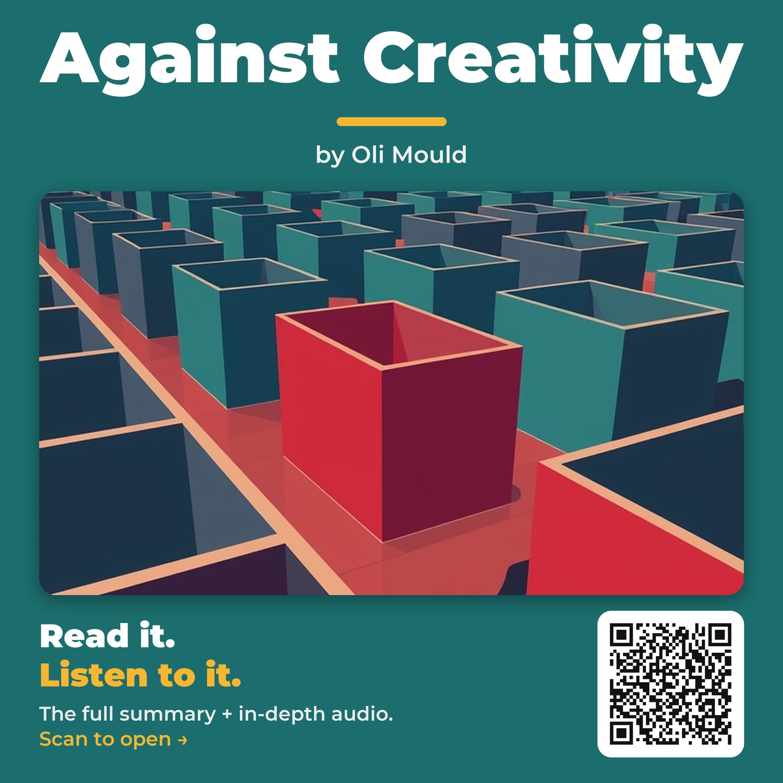 Against Creativity — by Oli Mould