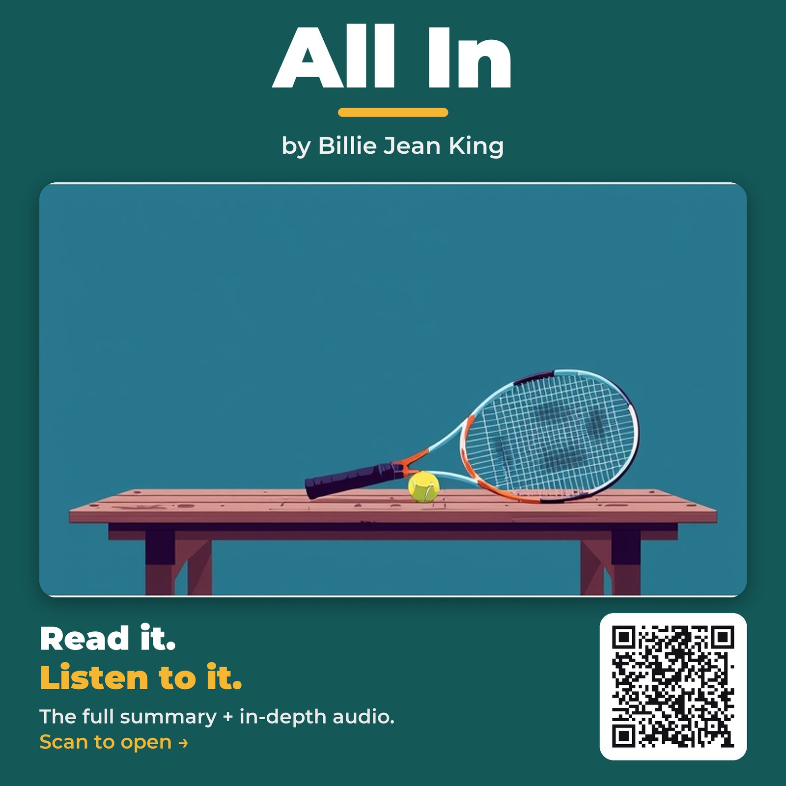 All In — by Billie Jean King