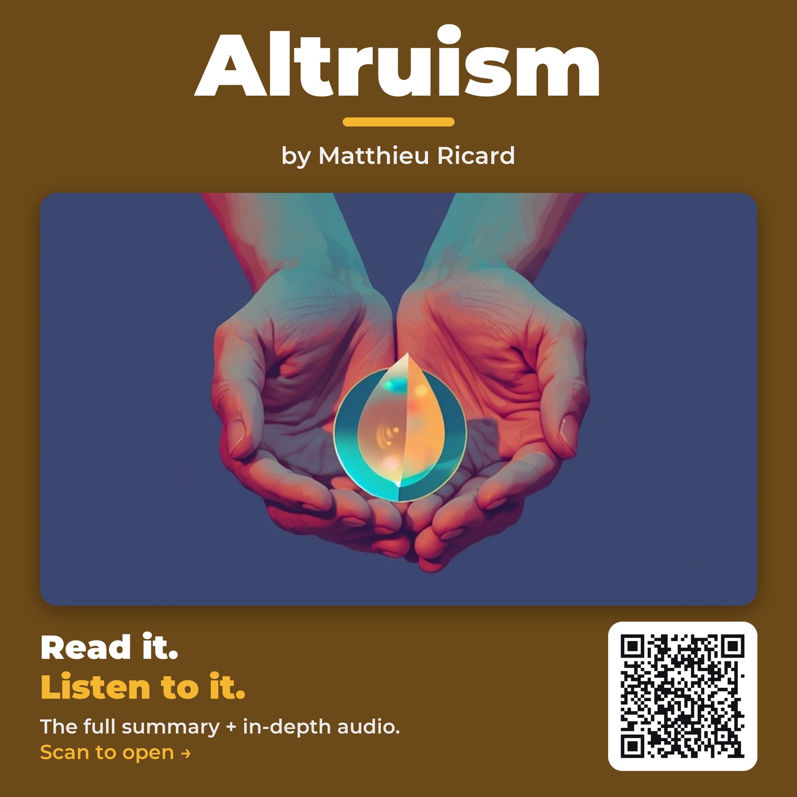 Altruism — by Matthieu Ricard