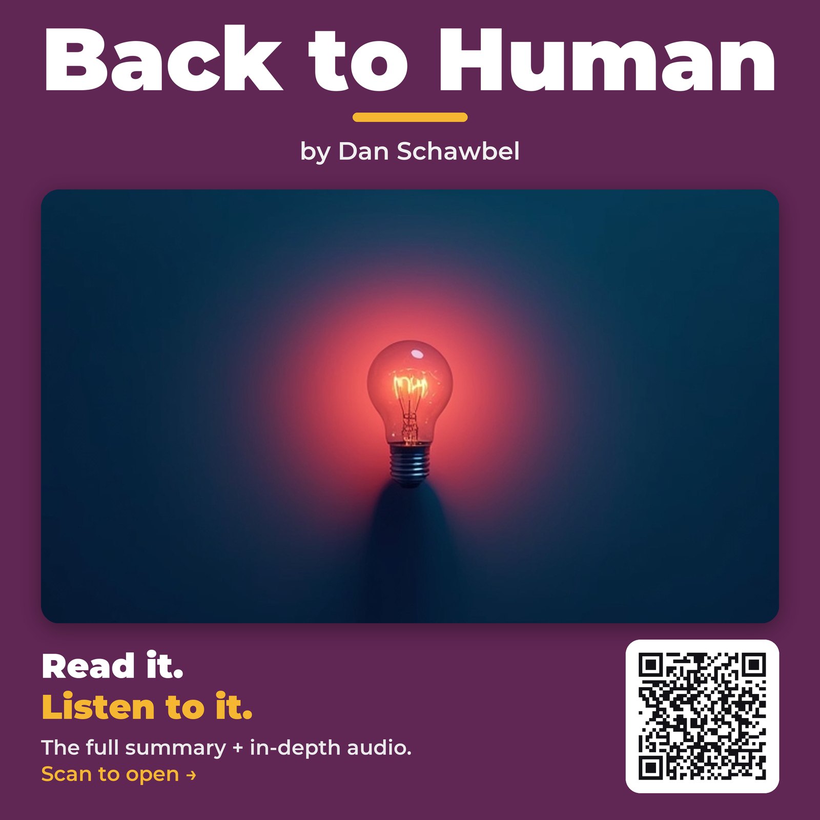 Back to Human — by Dan Schawbel