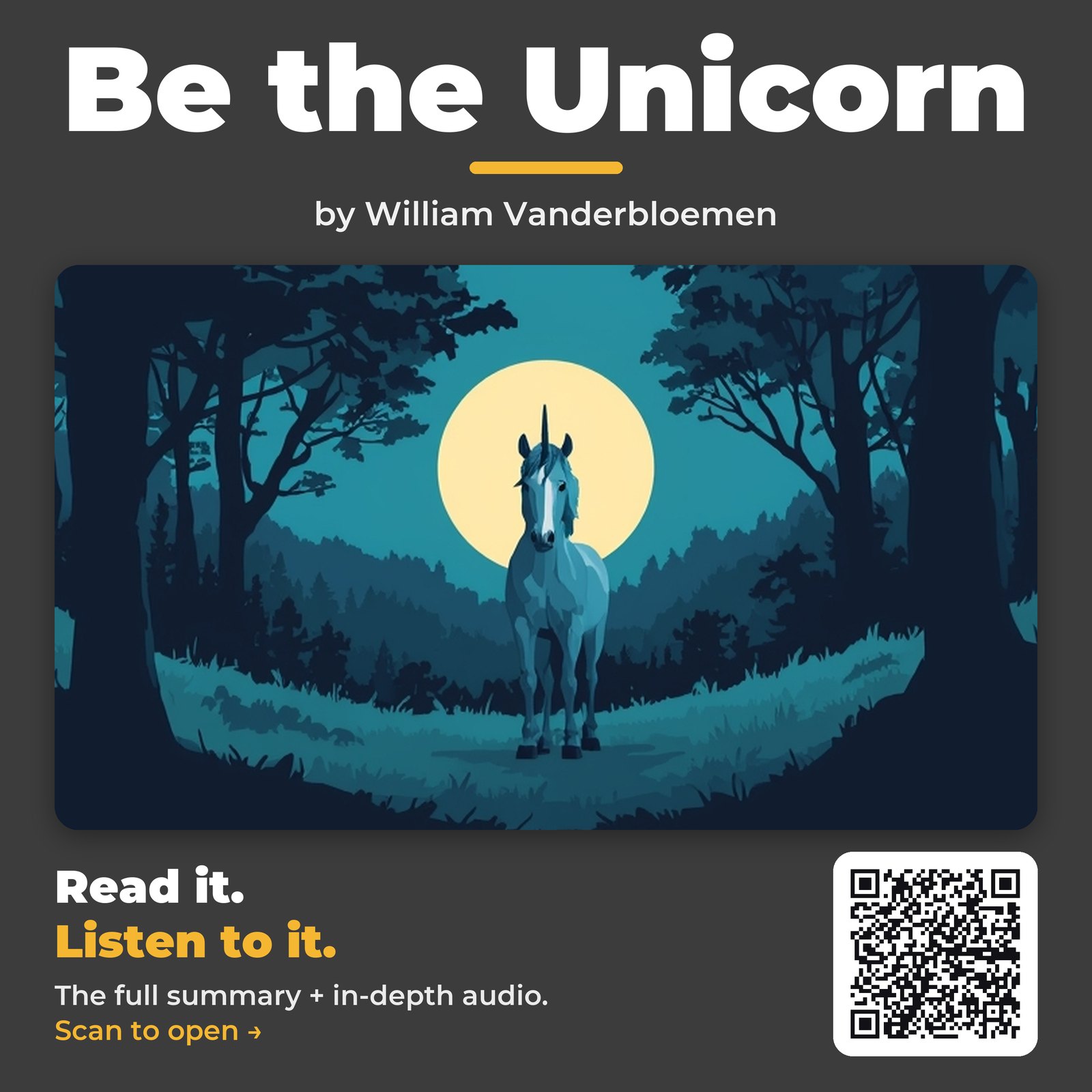 Be the Unicorn — by William Vanderbloemen