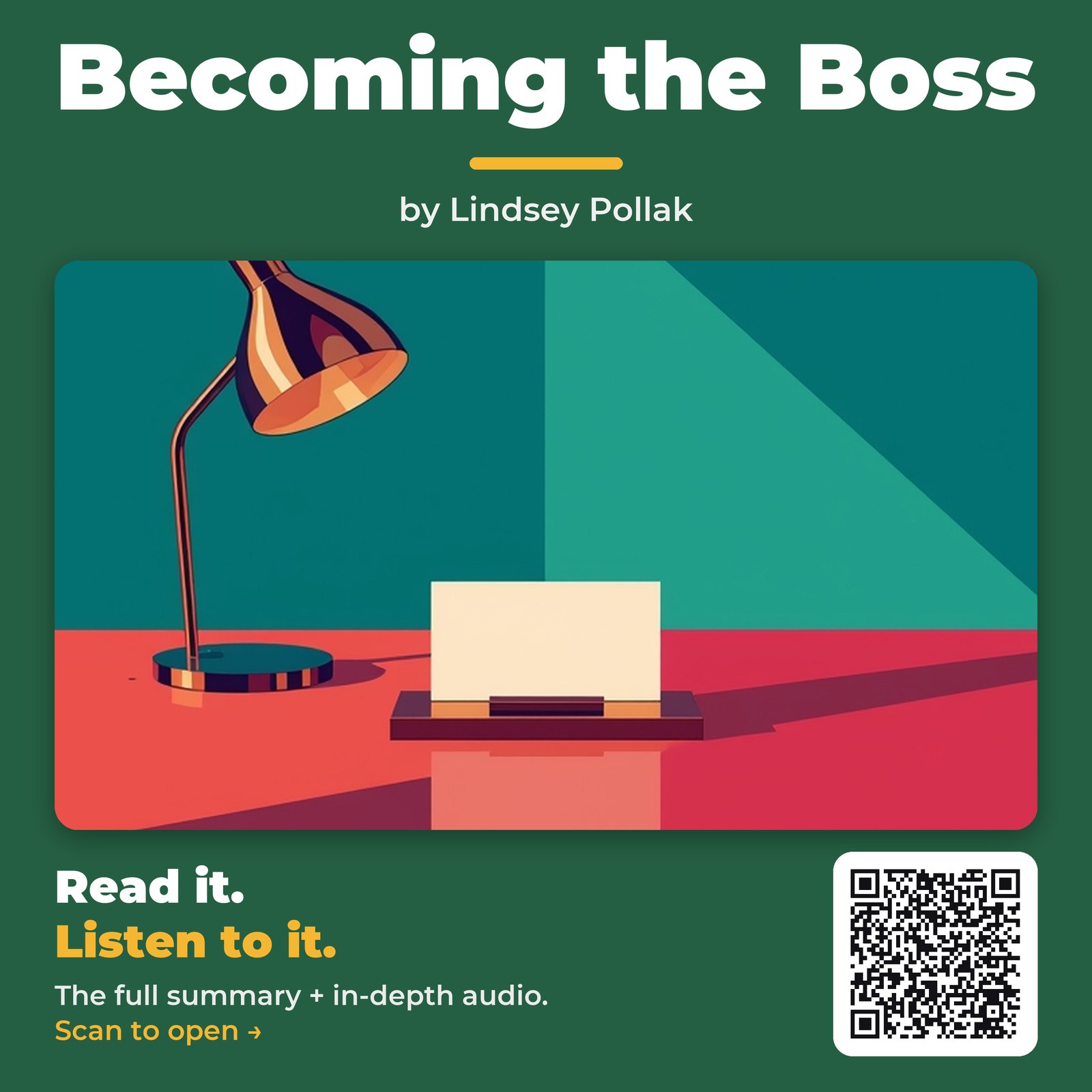 Becoming the Boss — by Lindsey Pollak