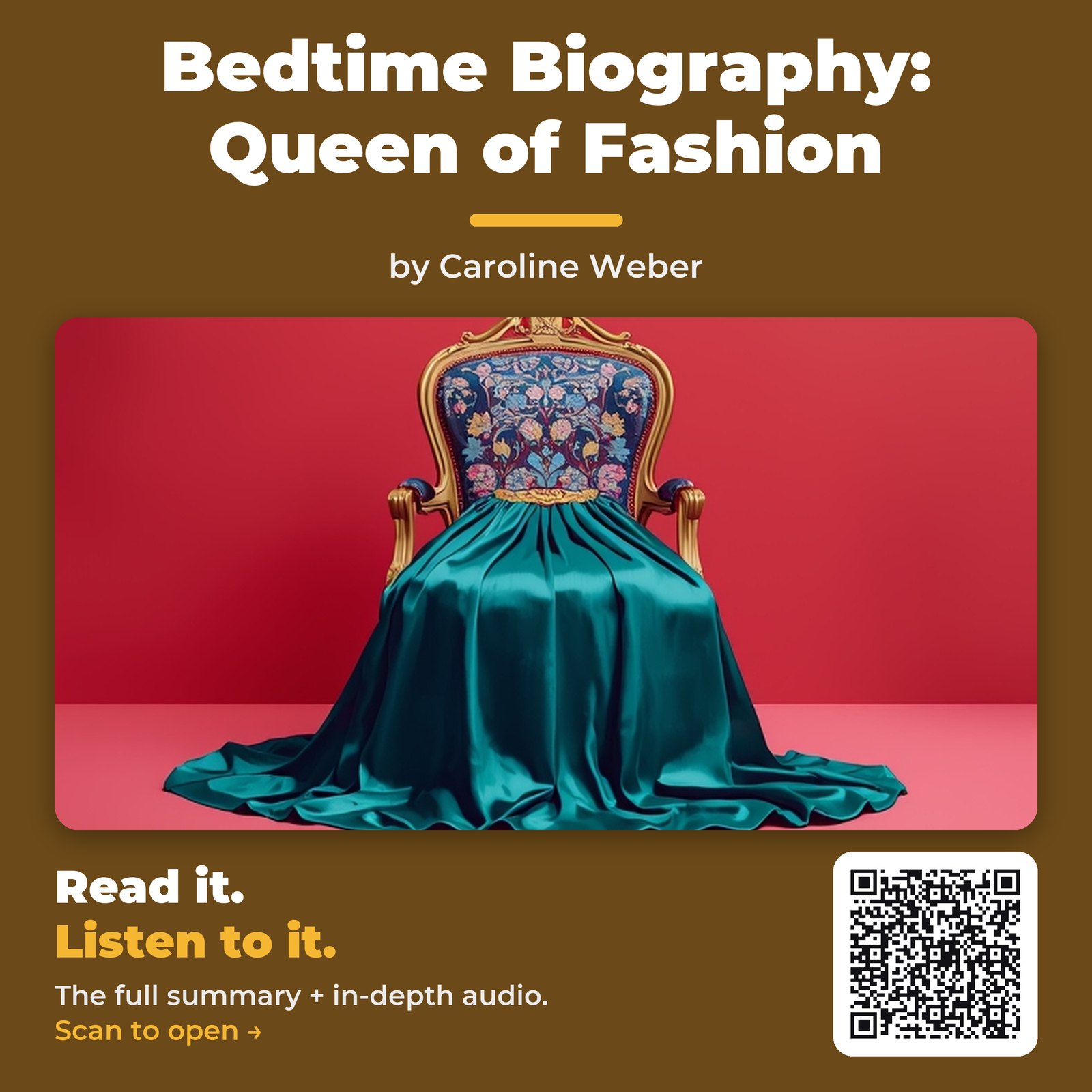 Bedtime Biography: Queen of Fashion — by Caroline Weber